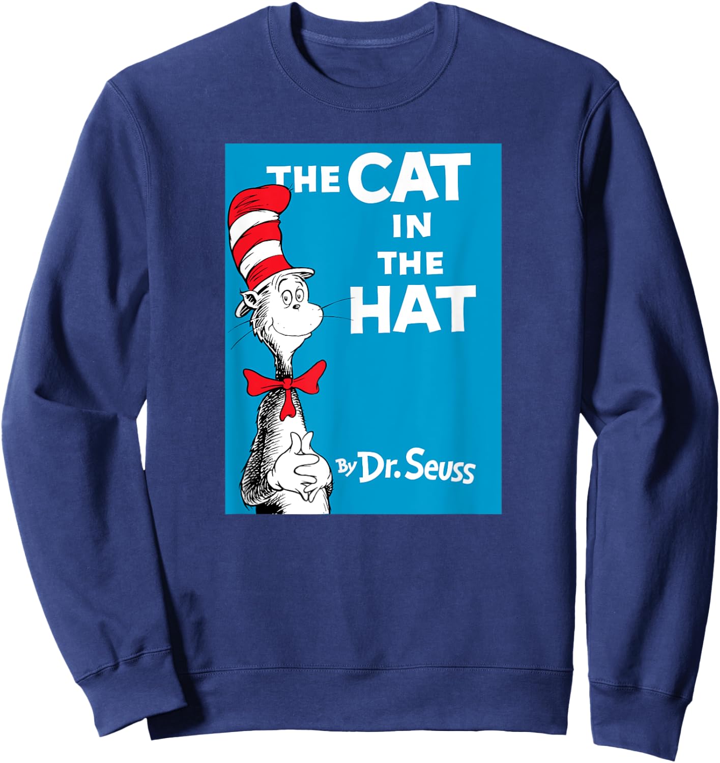 Dr. Seuss The Cat in the Hat Book Cover Sweatshirt - Sweatshirt | Navy