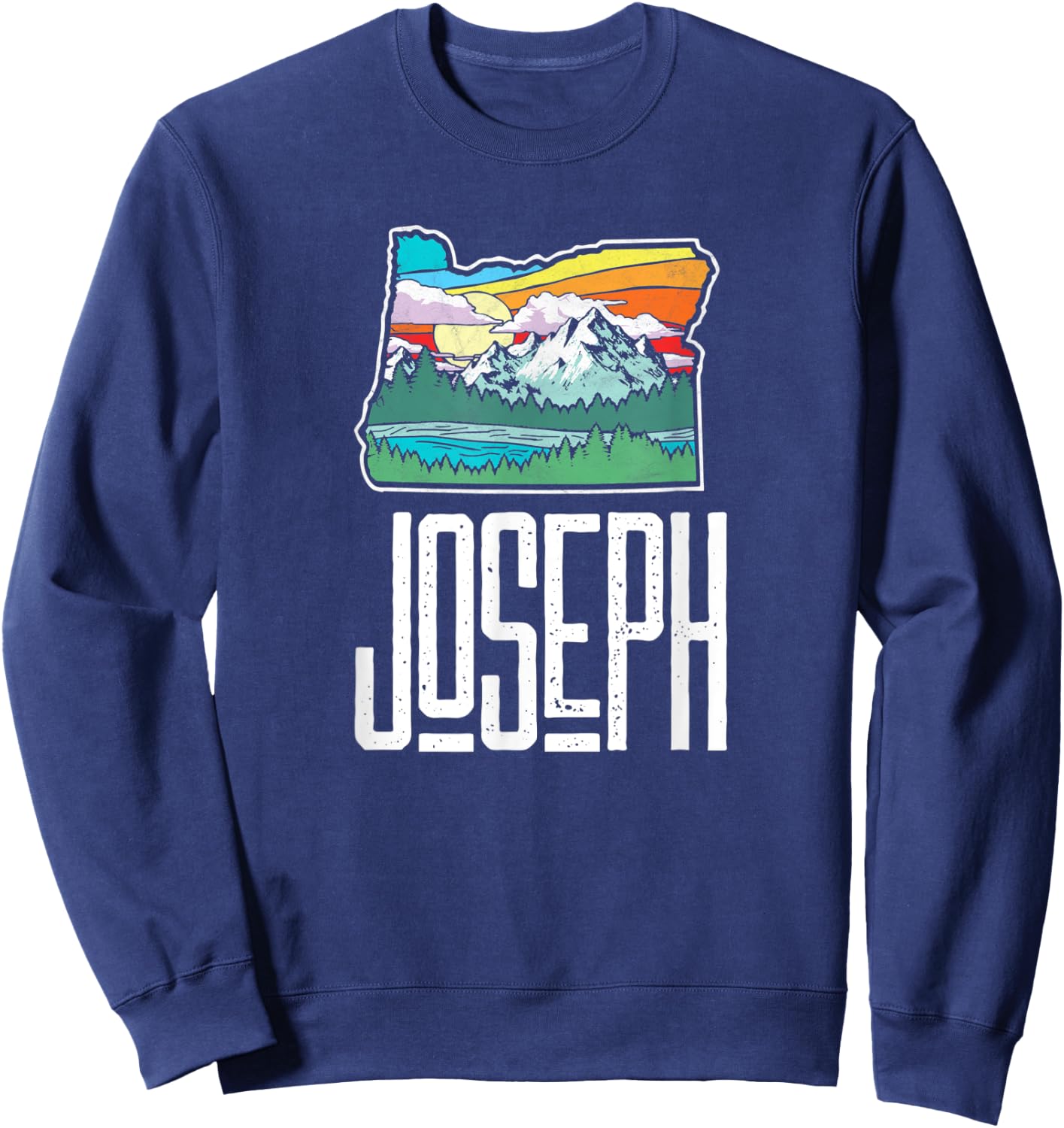 Joseph Vintage Oregon Nature & Outdoors Retro Graphic Sweatshirt - Sweatshirt | Navy