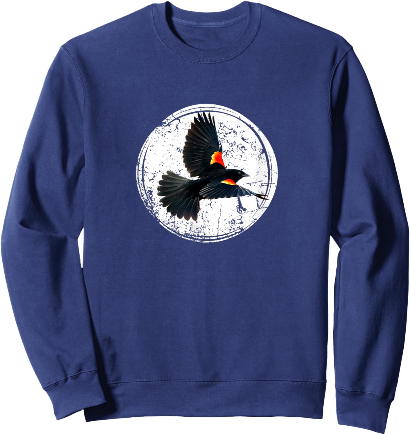 Red-winged Blackbird Bird Passerine Bird Watcher Sweatshirt - Sweatshirt | Navy