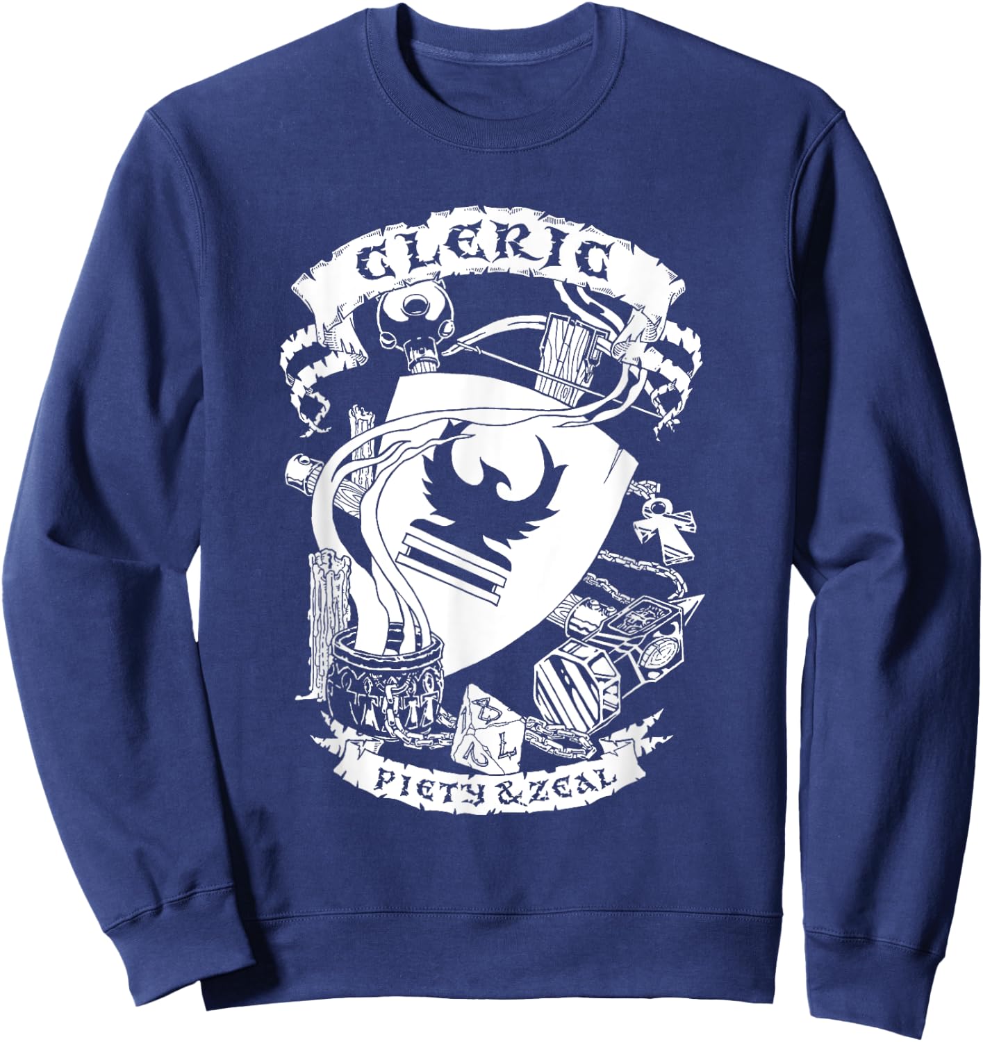 Games Sesh Fantasy RPG - Cleric Sweatshirt - Sweatshirt | Navy