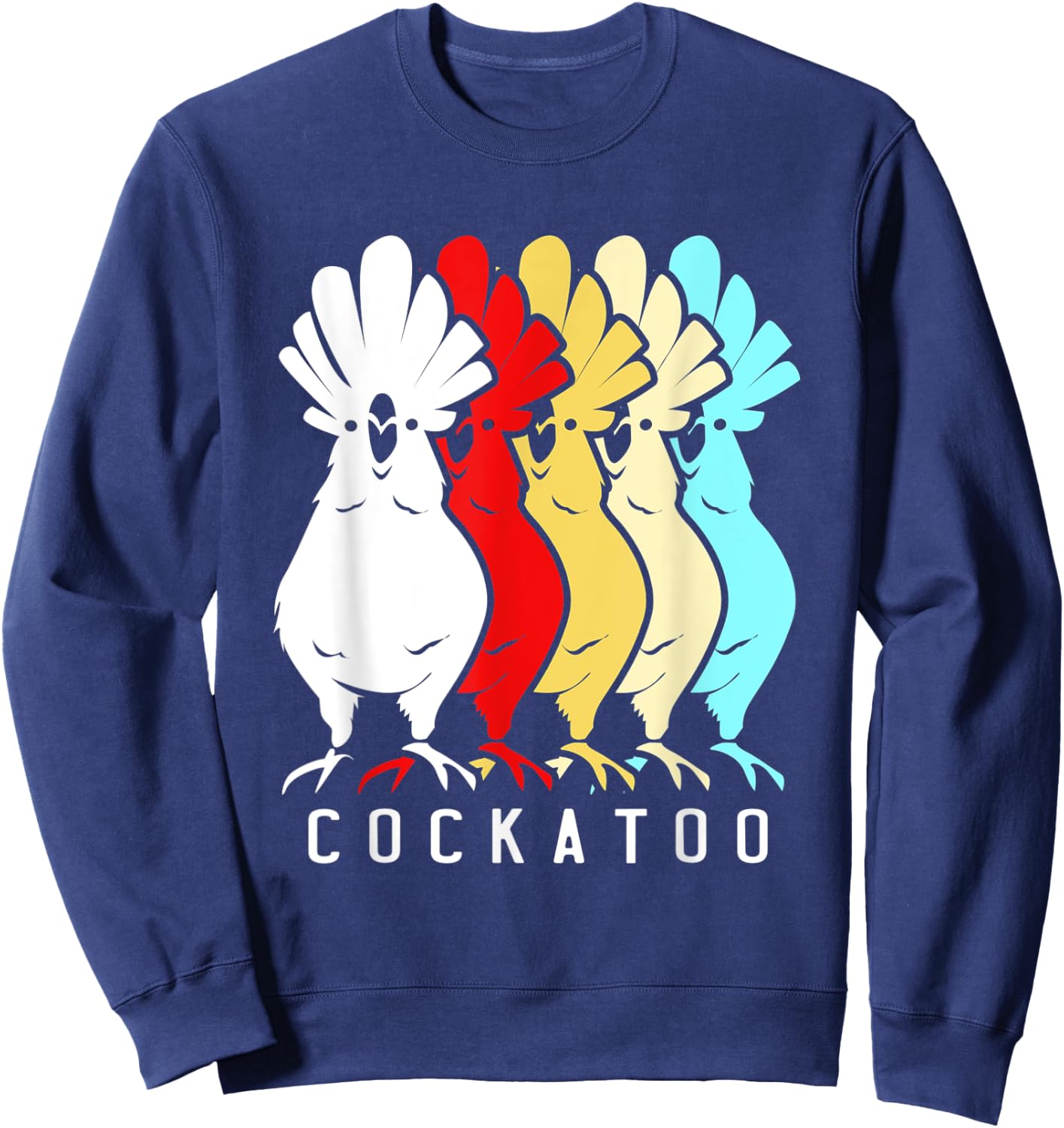 Retro Vintage Cockatoo Squad Sweatshirt - Sweatshirt | Navy