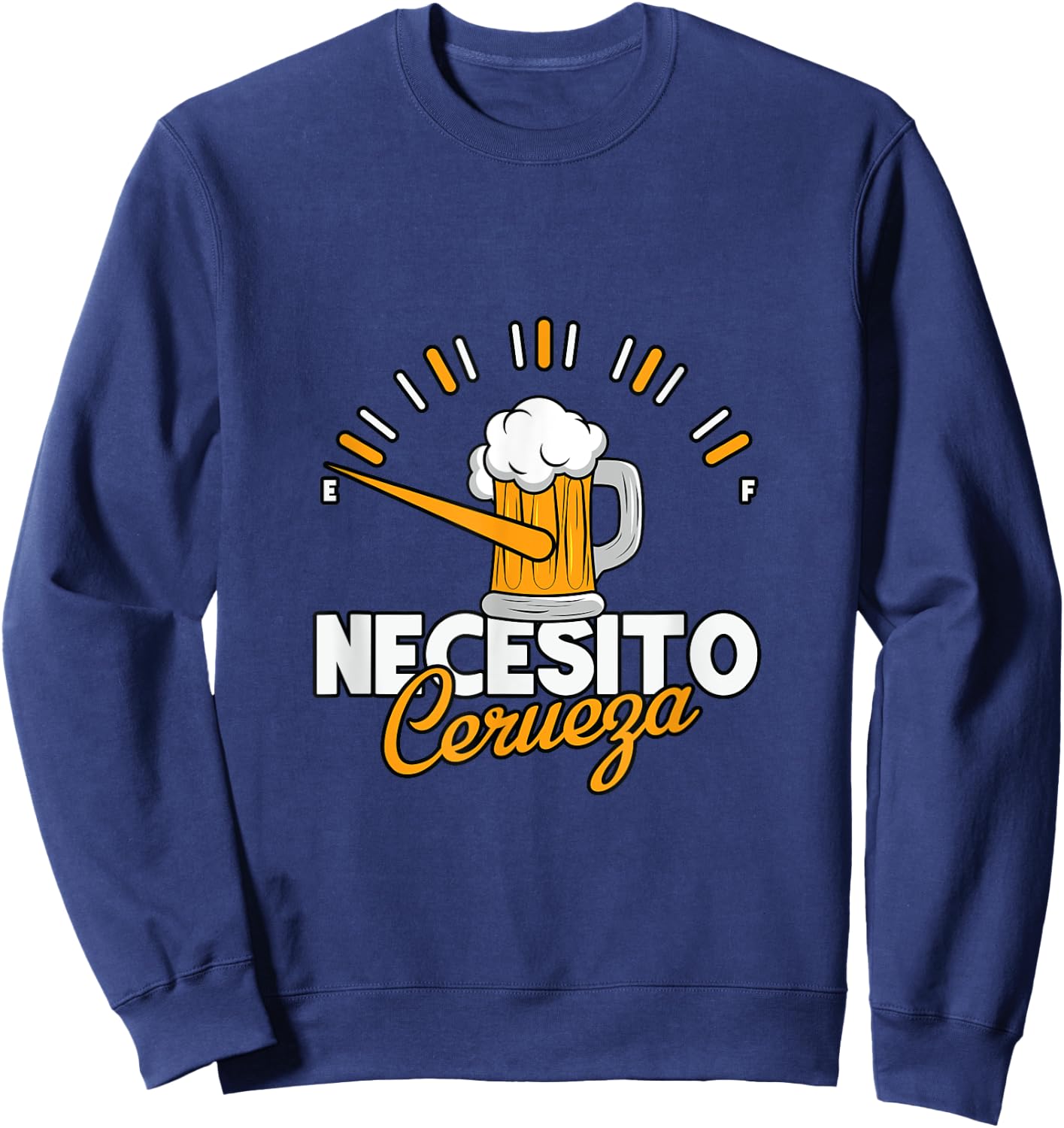Humorous Necesito Cerveza Beer Lovers Sweatshirt - Sweatshirt | Navy