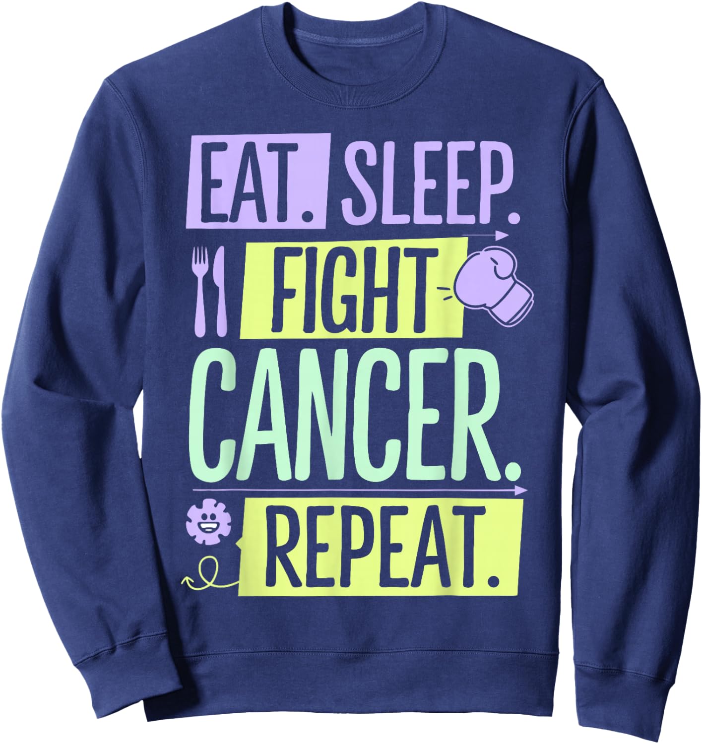 Hem/Onc Nurse Fight Cancer Hematology/Oncology Nurse Sweatshirt - Sweatshirt | Navy