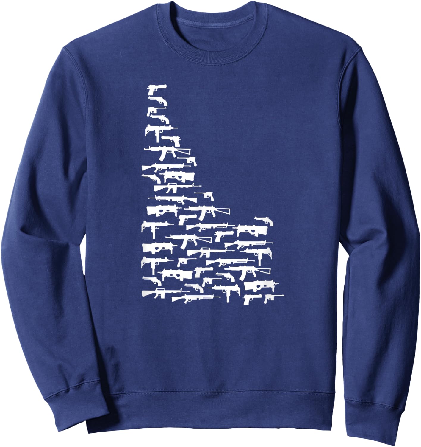 State of Idaho made up of Guns 2nd Amendment Sweatshirt - Sweatshirt | Navy