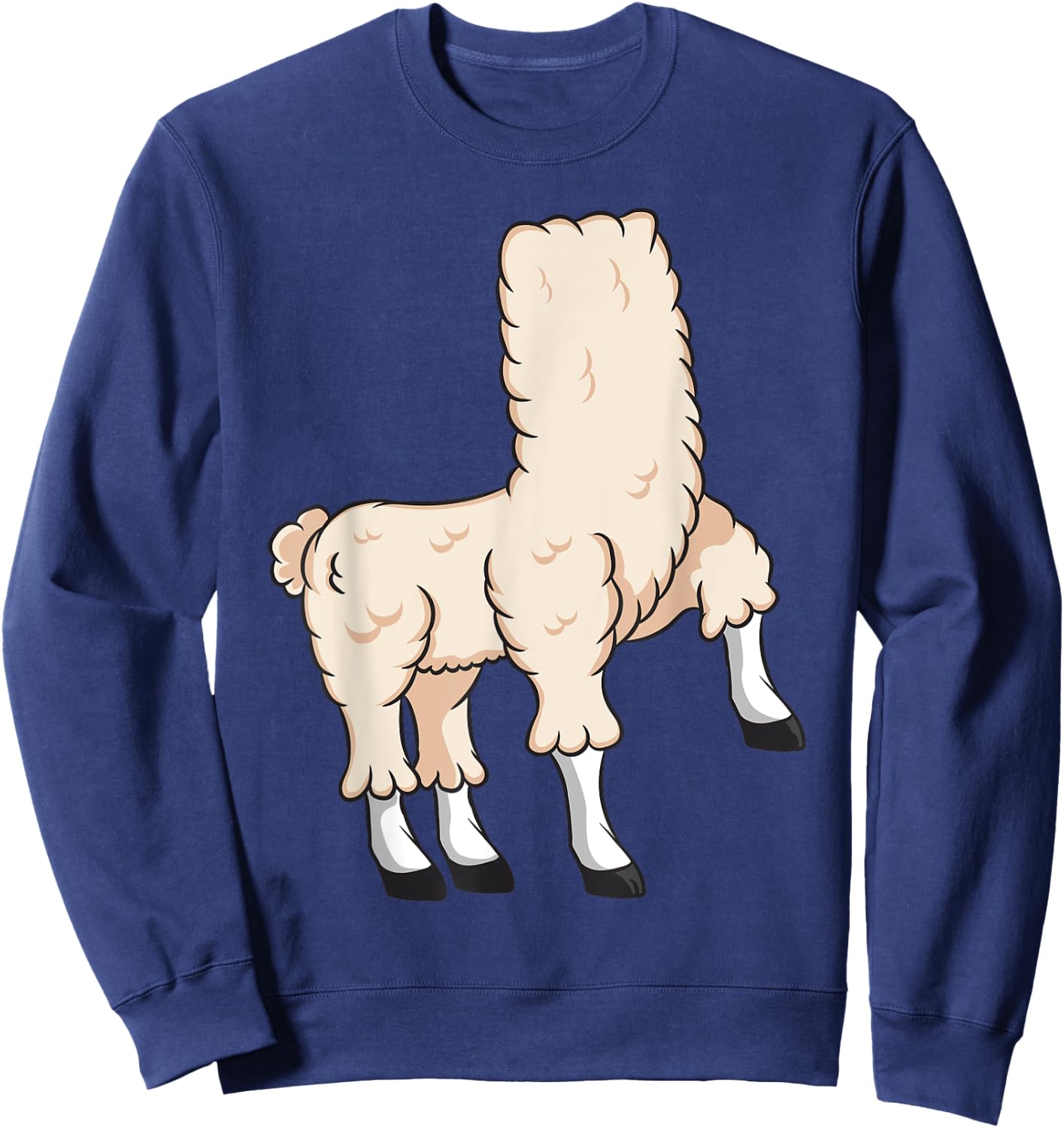 Llama Costume Halloween Easy Cosplay Last Minute Outfit Sweatshirt - Sweatshirt | Navy