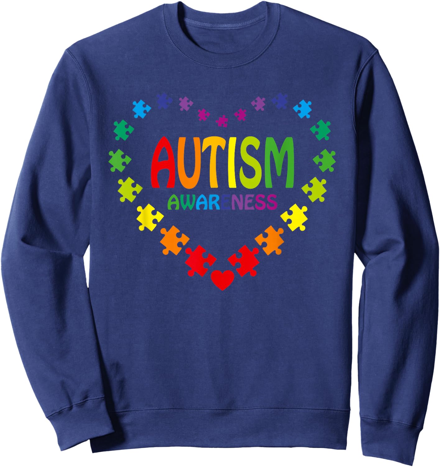 World Autism Awareness 2 April 2026 Autism Cute Autistic Sweatshirt - Sweatshirt | Navy