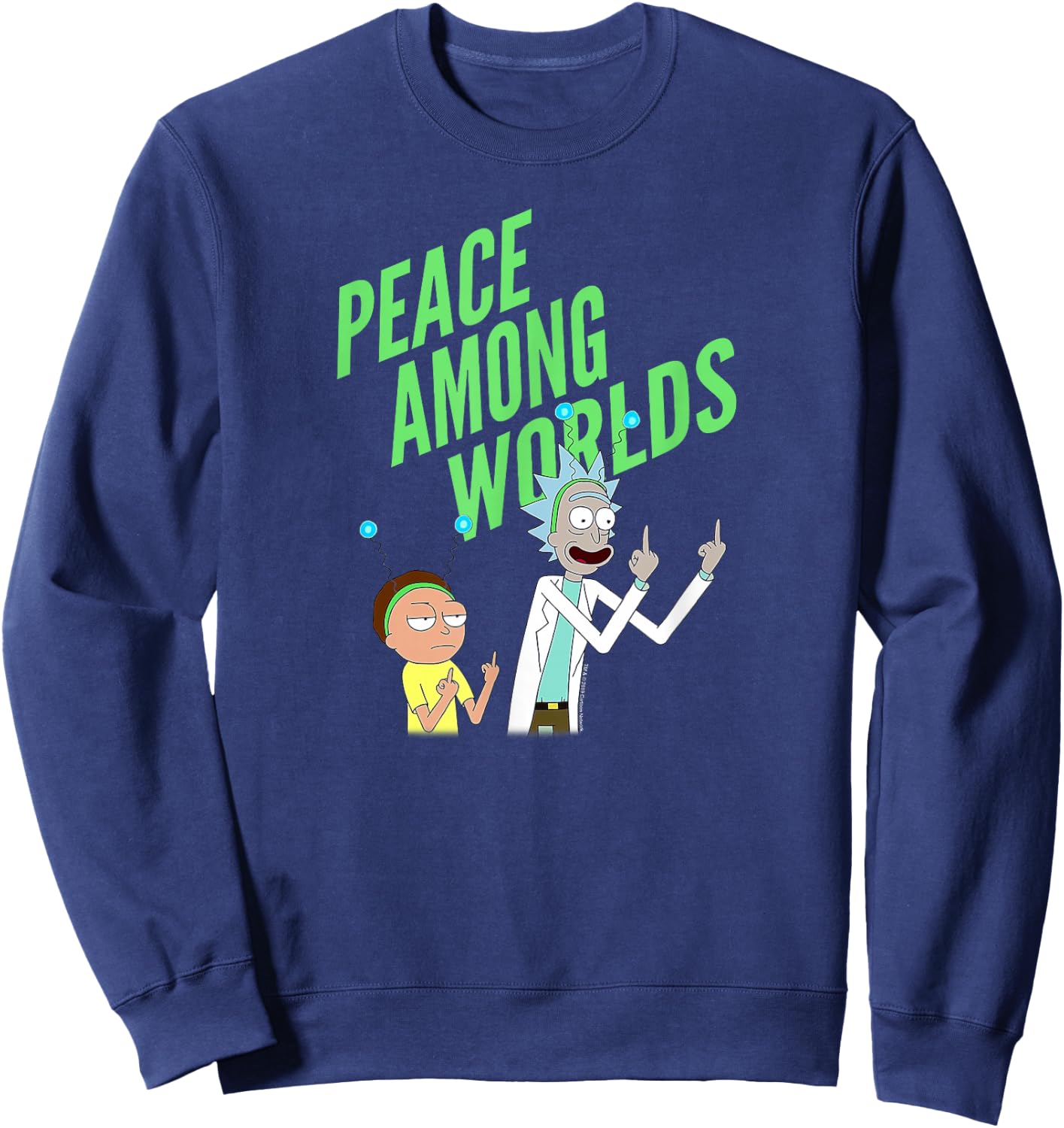 Rick and Morty Peace Among Worlds - Portal Sweatshirt - Sweatshirt | Navy