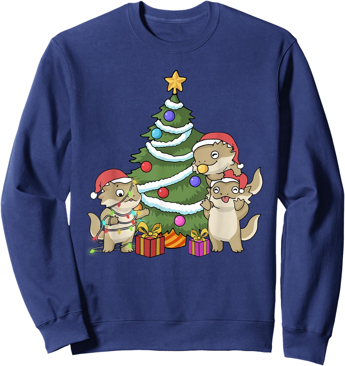 Bearded Dragon Christmas Sweatshirt - Sweatshirt | Navy