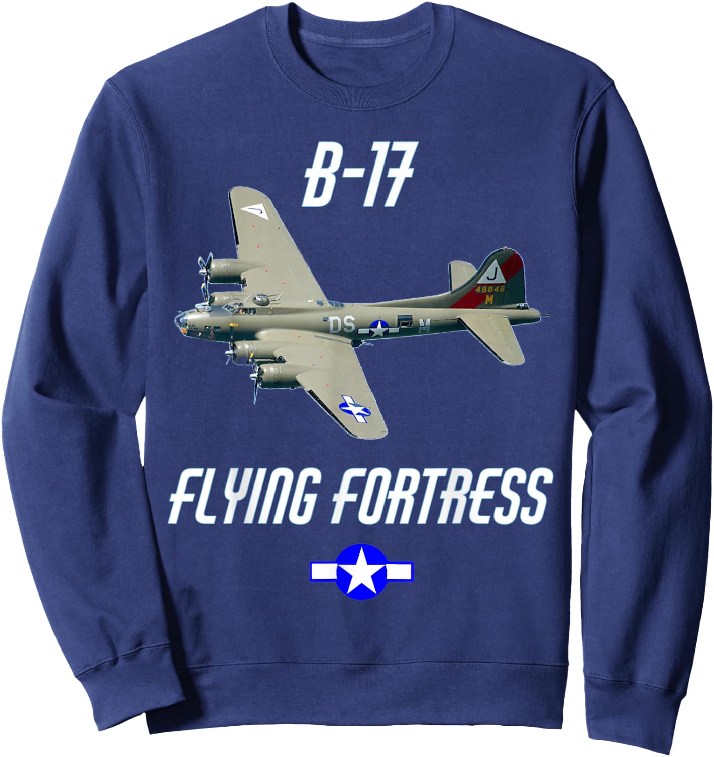 B-17 Flying Fortress World War 2 US Army Air Force Sweatshirt - Sweatshirt | Navy