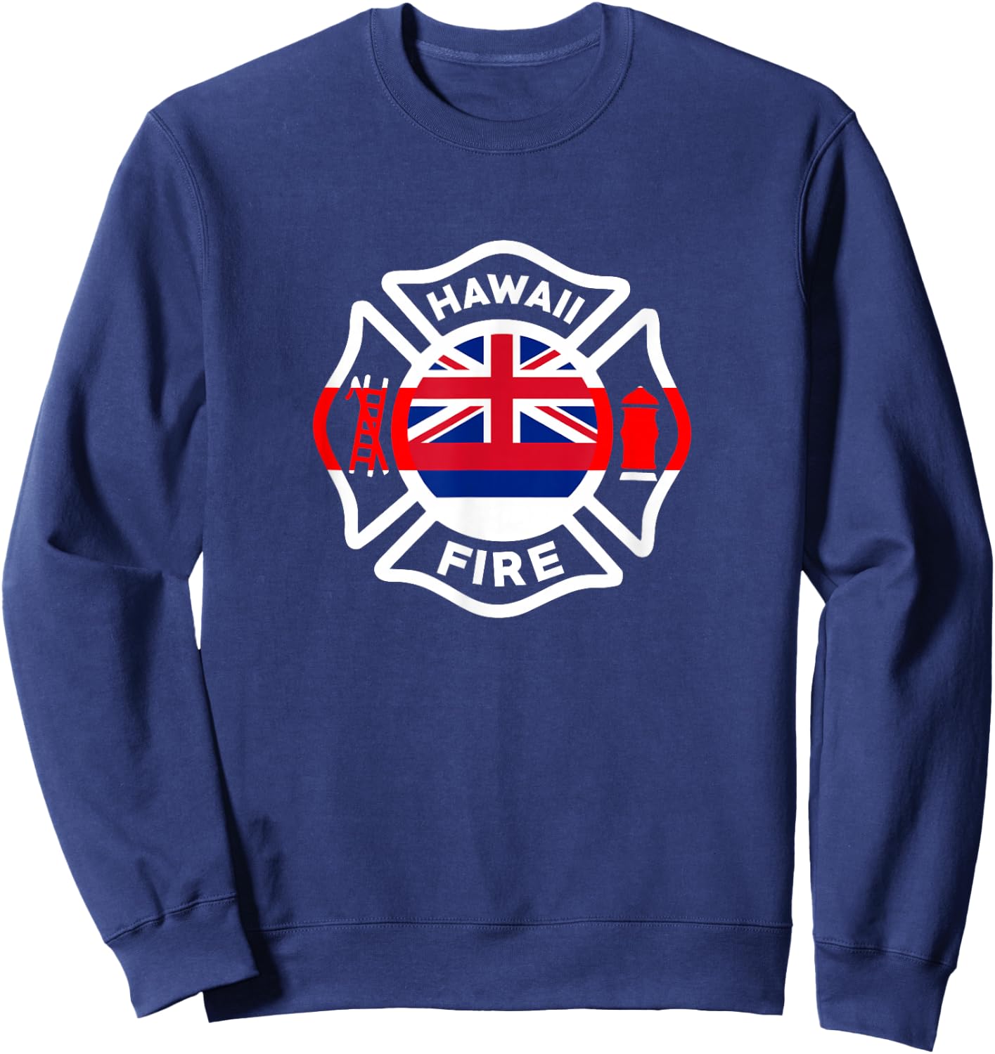 Hawaii Fire Rescue Department Firefighters Uniform Duty Sweatshirt - Sweatshirt | Navy