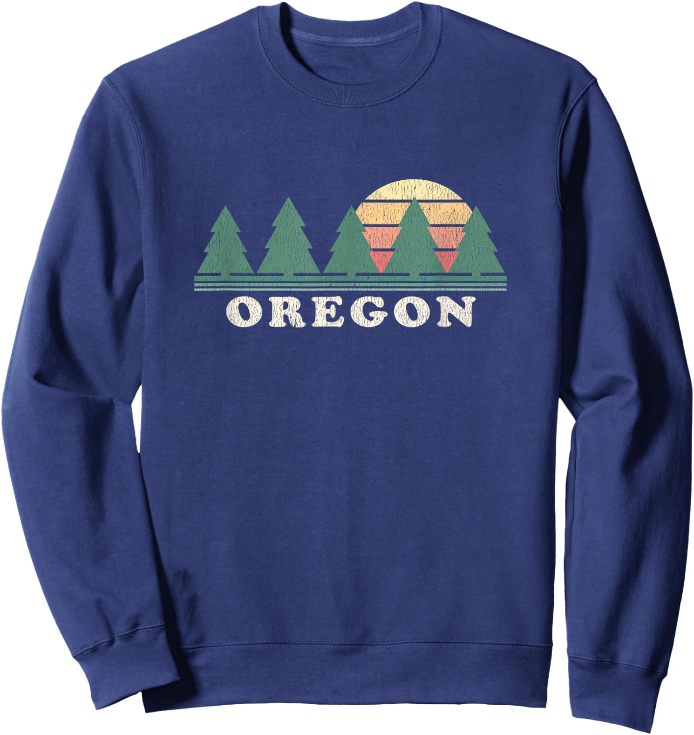 Oregon OR Vintage Retro 70s Design Sweatshirt - Sweatshirt | Navy