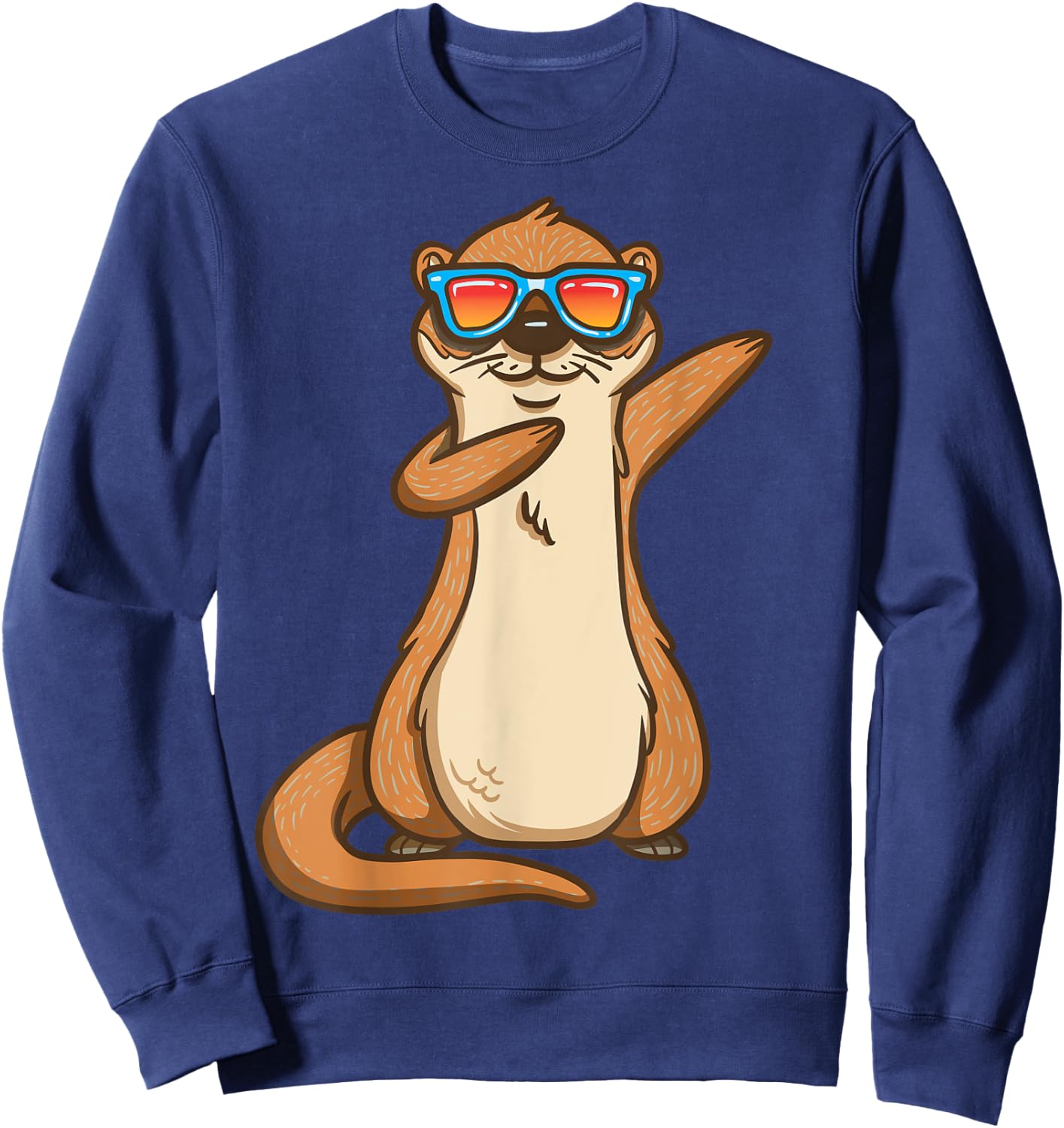 Dabbing Sea Otter Party Animal Kindergarten Kids Shirt Sweatshirt - Sweatshirt | Navy