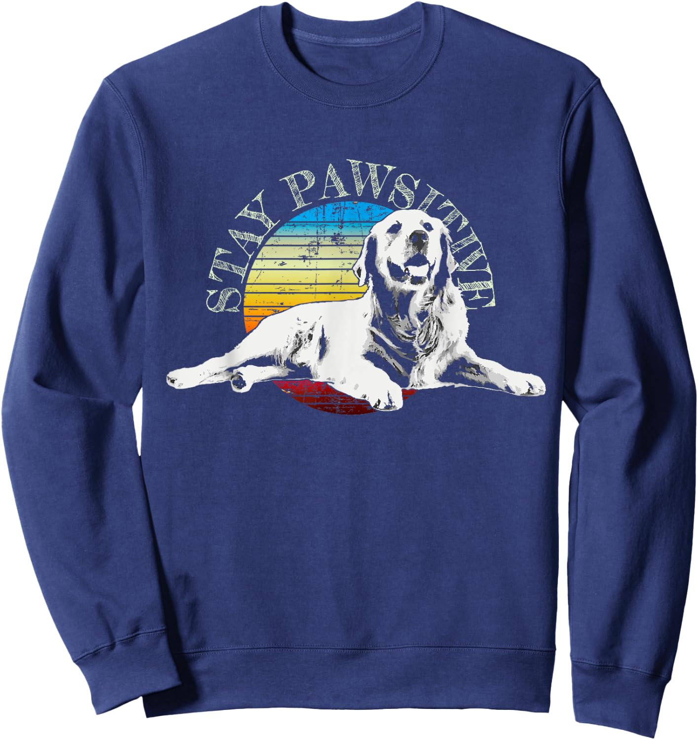 Golden Retriever Dog Women Kids Sweatshirt - Sweatshirt | Navy
