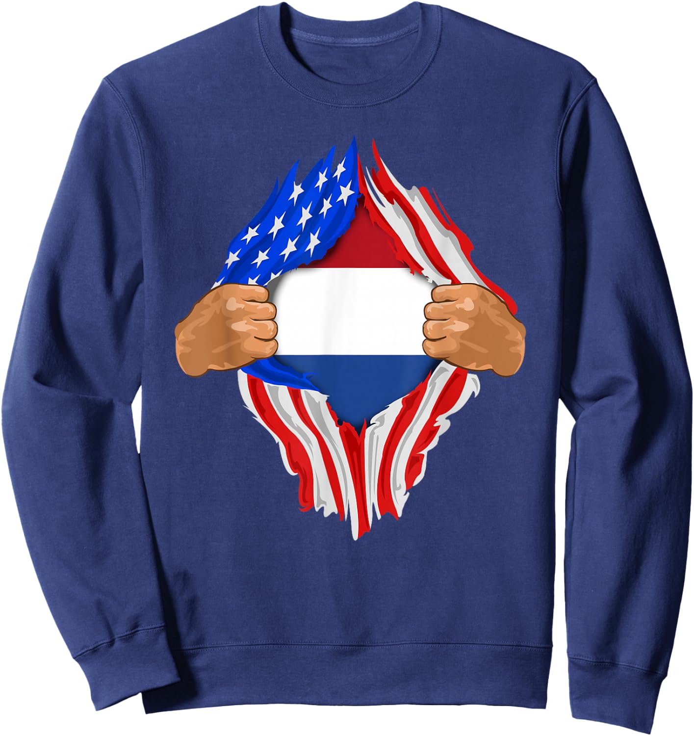 Dutch Blood Inside Me | The Netherlands Flag Gift Sweatshirt - Sweatshirt | Navy