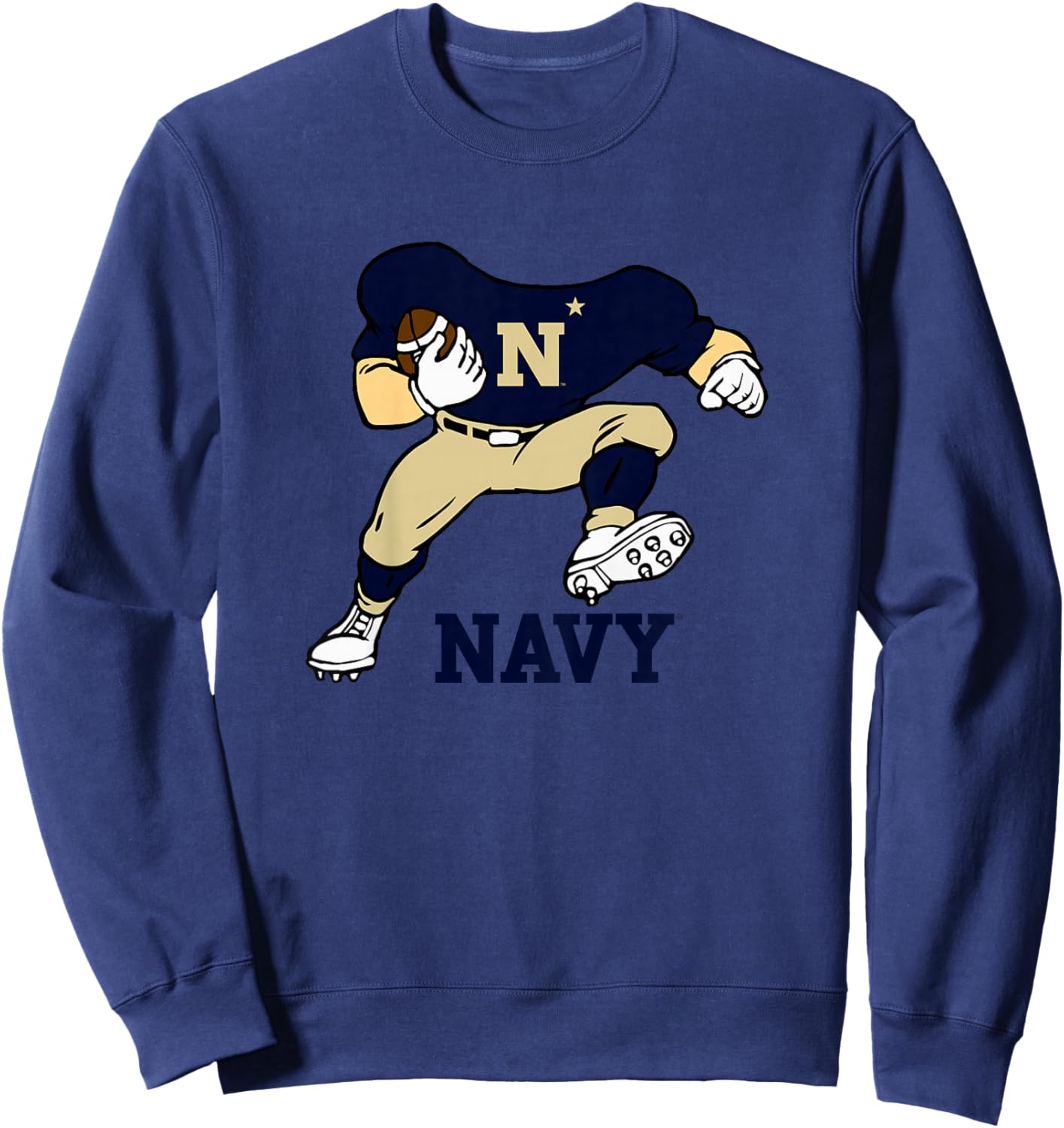 Kids Navy Midshipmen Kid's Football Player Gray Sweatshirt - Sweatshirt | Navy