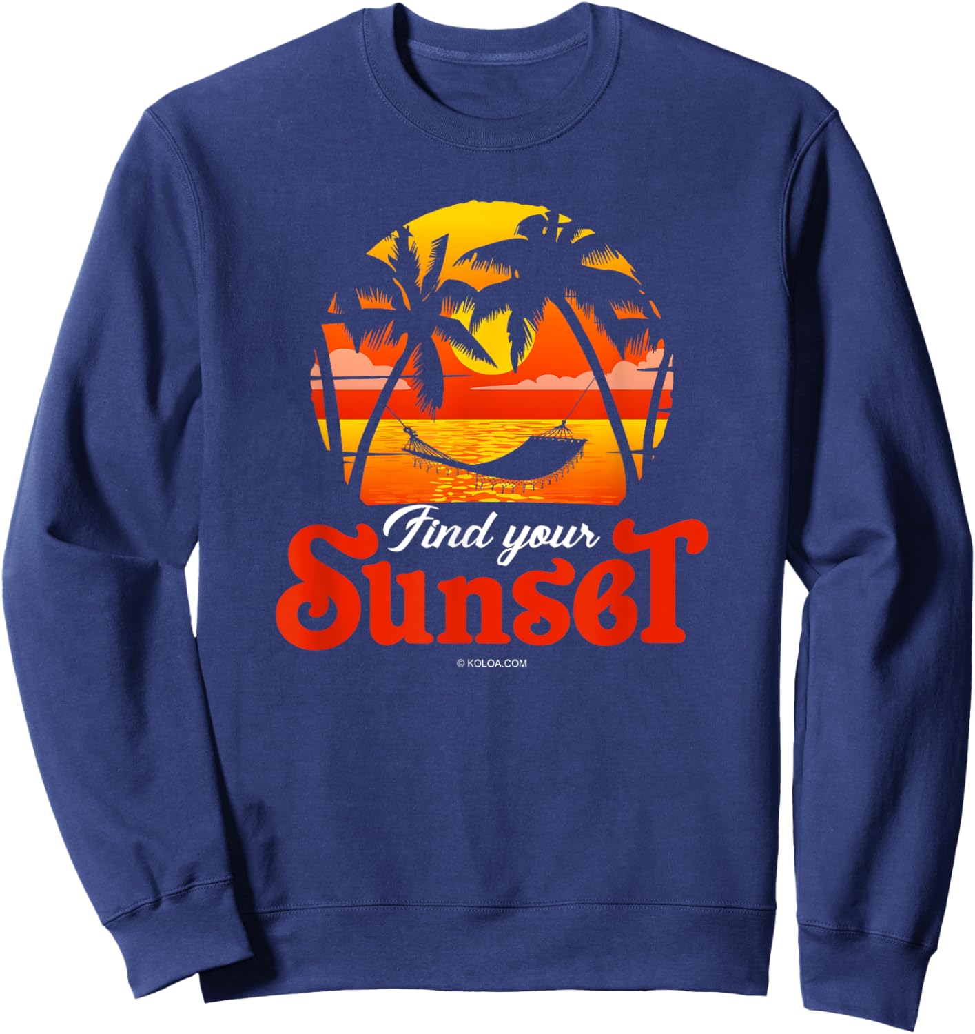 Find Your Sunset Hammock Logo Sweatshirt - Sweatshirt | Navy