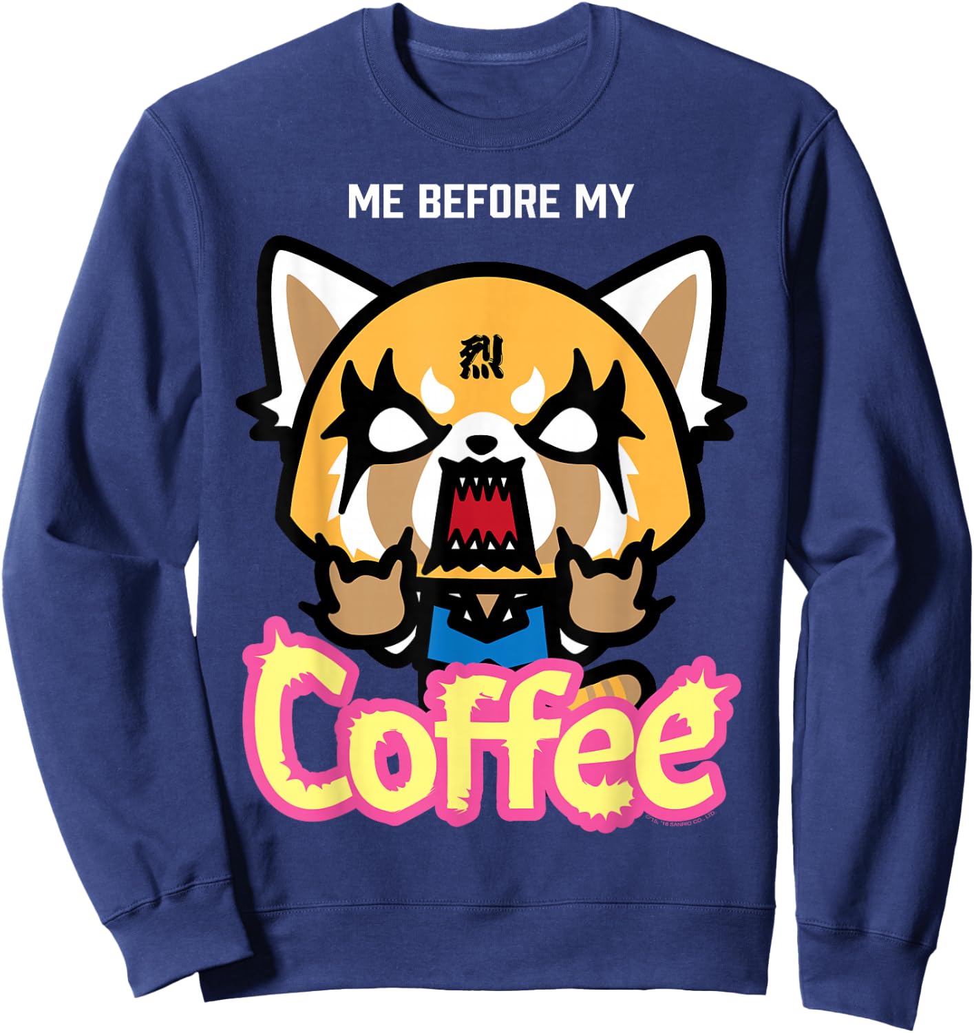 Aggretsuko I Need My Coffee Rage Shirt Sweatshirt - Sweatshirt | Navy