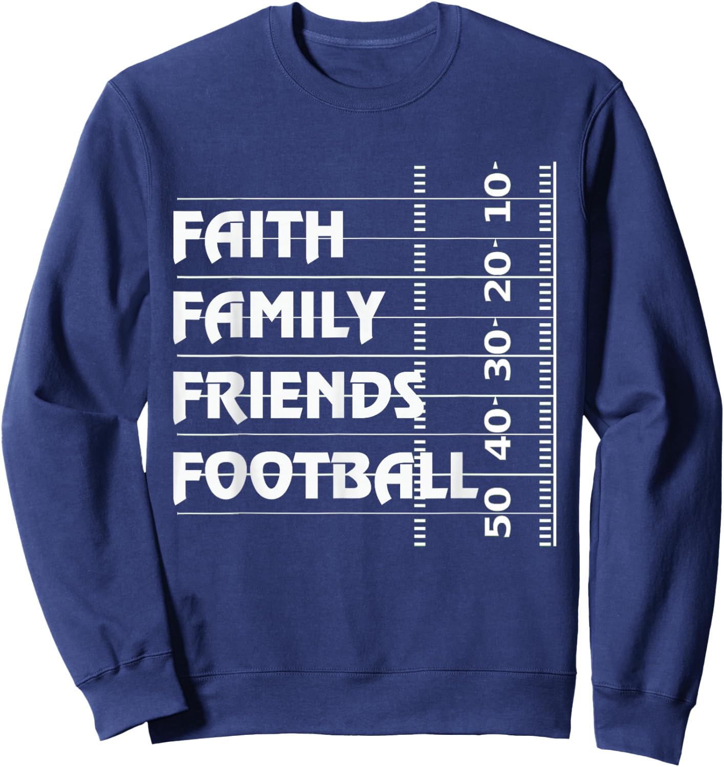 Faith Family Friends Football Sweatshirt - Sweatshirt | Navy