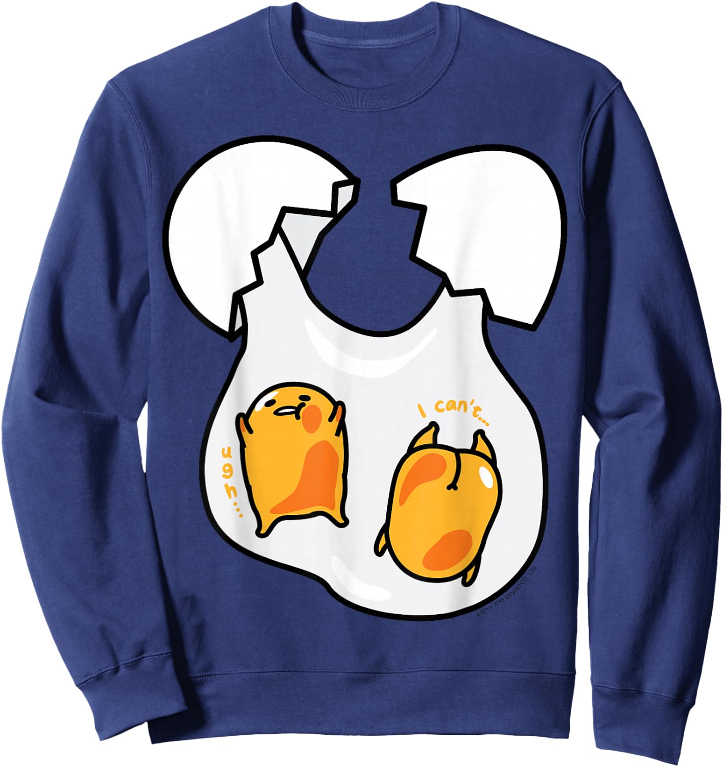 Gudetama Lazy Egg Twins Shirt Sweatshirt - Sweatshirt | Navy