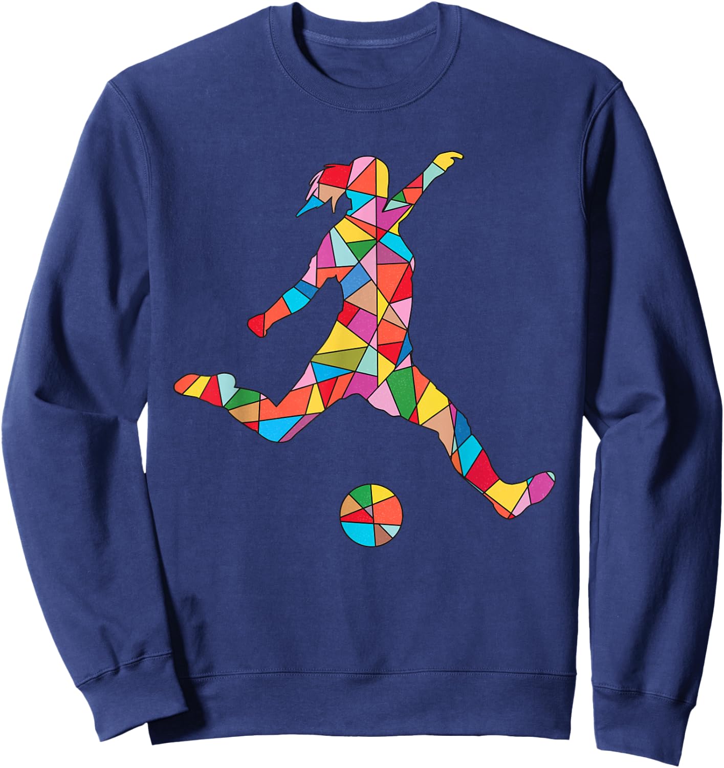 Soccer Player Sports Girls Women Kids Soccer Sweatshirt - Sweatshirt | Navy
