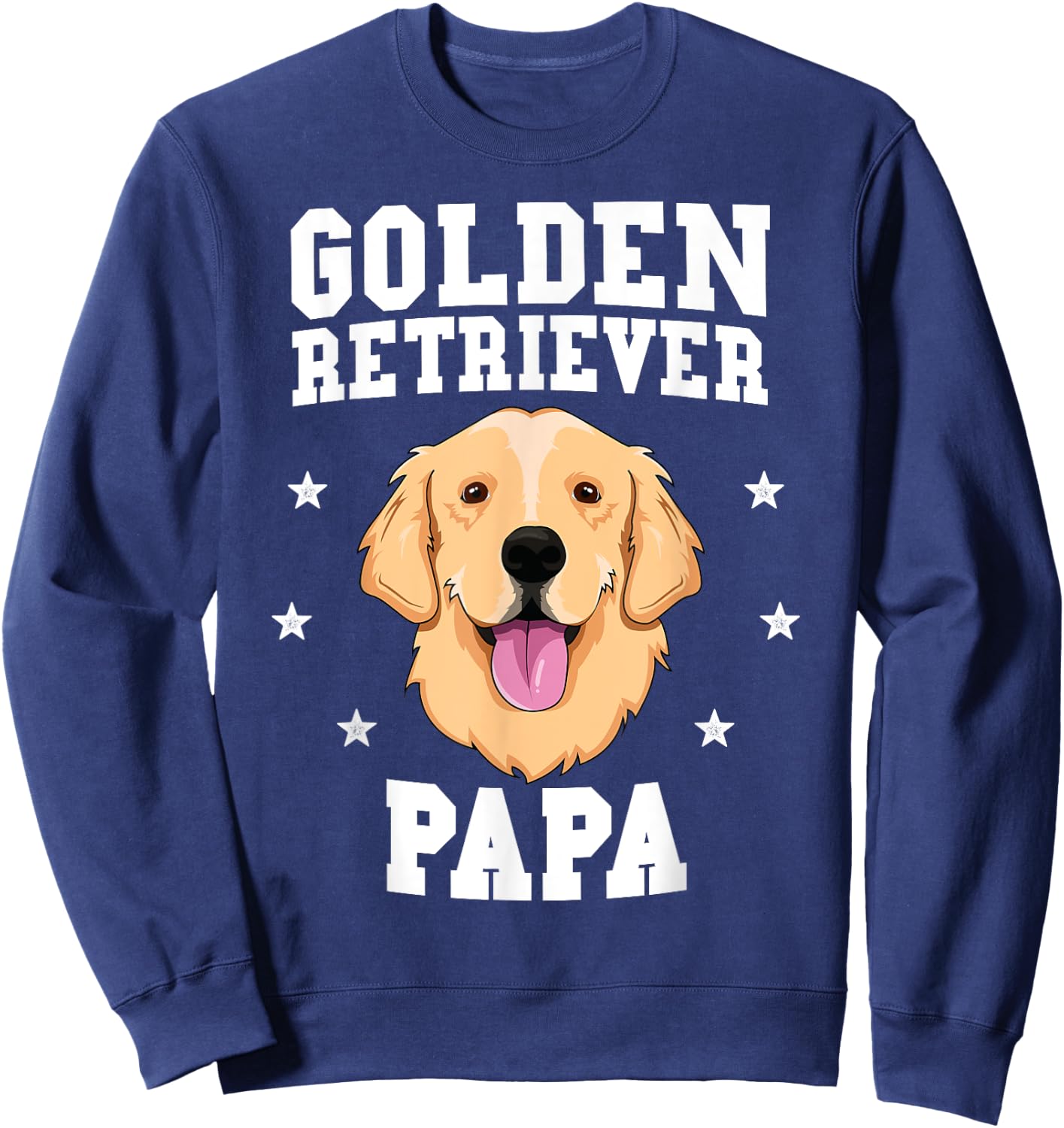 Golden Retriever Papa Grandpa Dog Pet Owner Sweatshirt - Sweatshirt | Navy