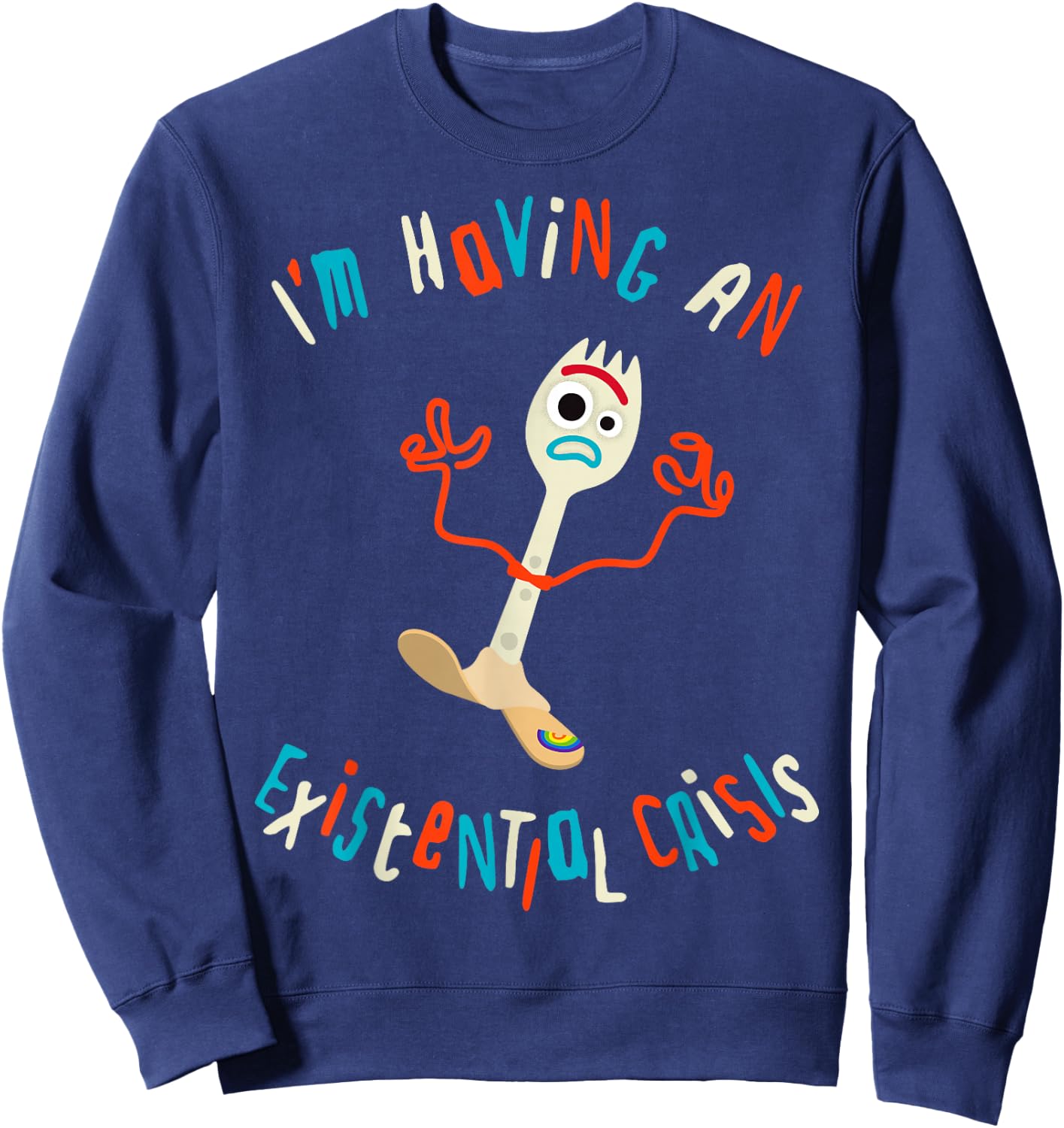 Disney Pixar Toy Story 4 Forky Existential Crisis Sweatshirt - Sweatshirt | Navy
