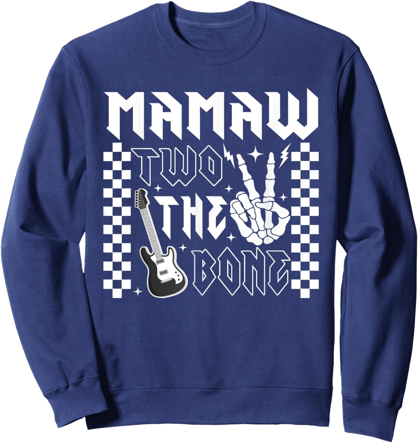 Mamaw of The Bad Two the Bone Birthday 2 Years Old Sweatshirt - Sweatshirt | Navy