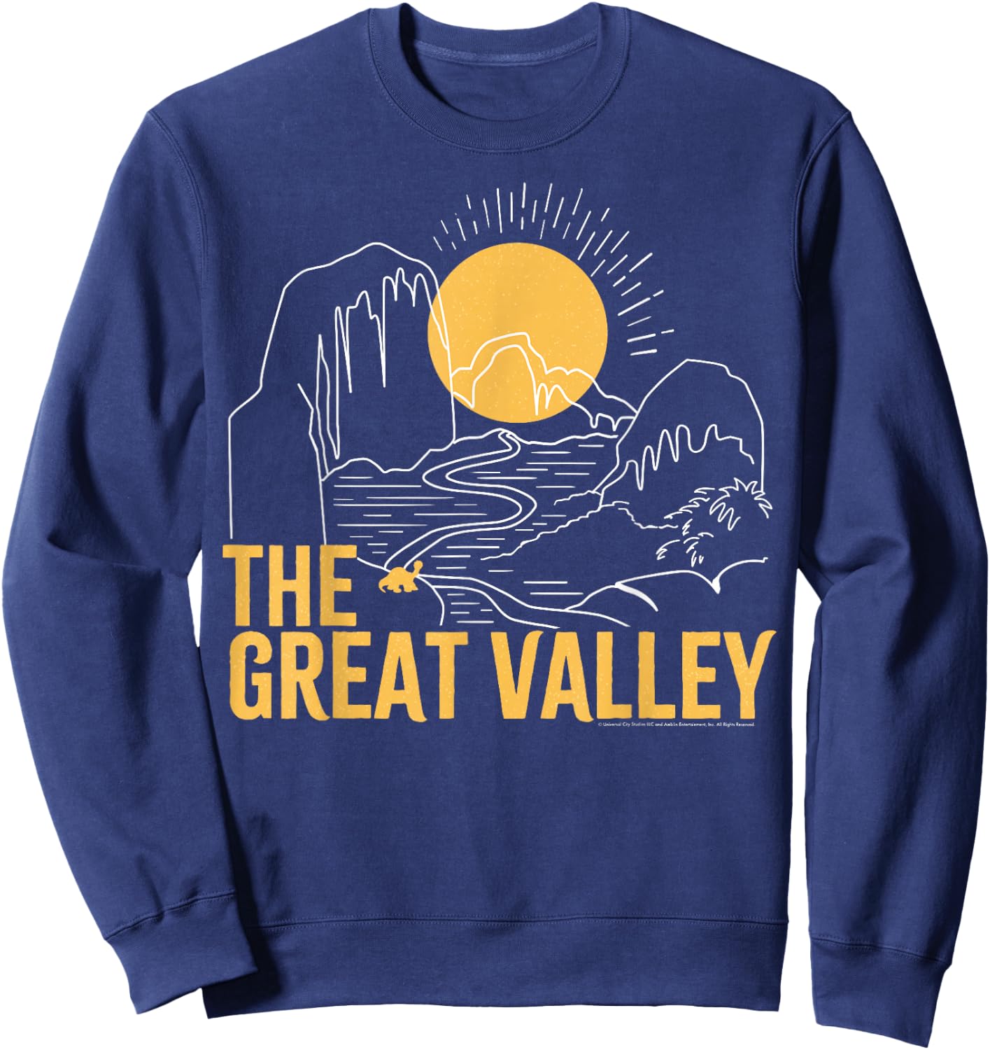 Land Before Time Sunrise Over The Great Valley Sweatshirt - Sweatshirt | Navy