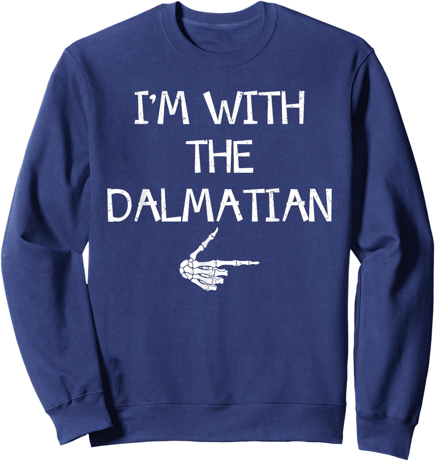 I'm With The Dalmatian Halloween Costume Couples Matching Sweatshirt - Sweatshirt | Navy