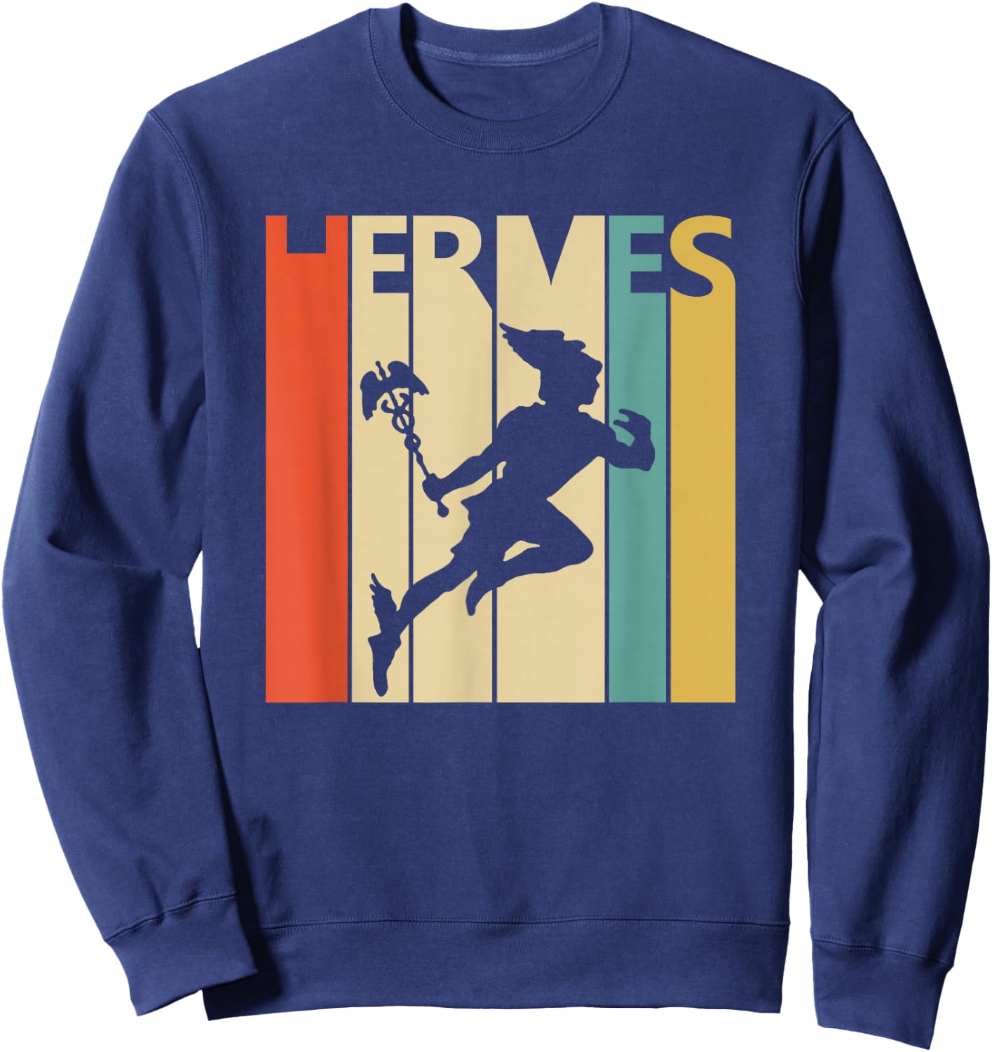 Hermes God Vintage Retro Style Gift Sweatshirt - Sweatshirt | Navy