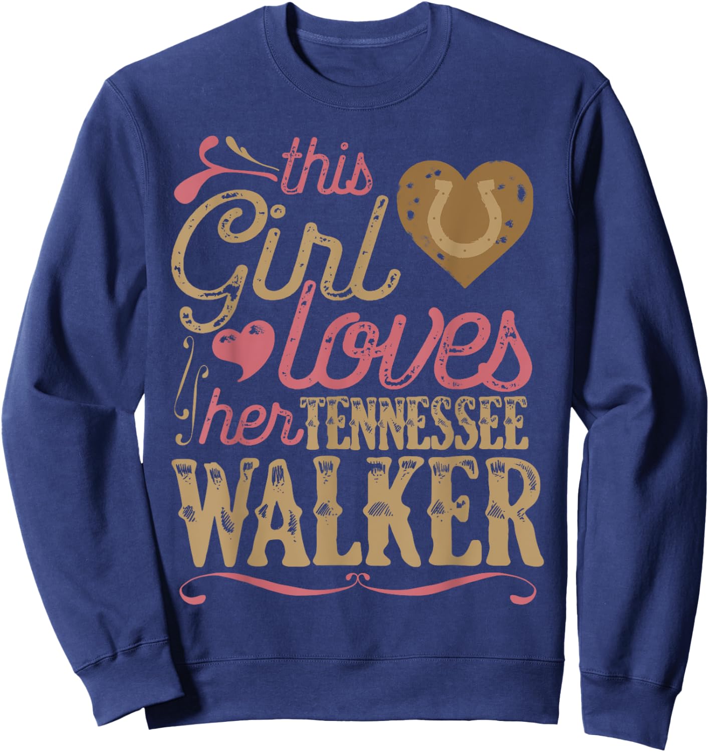 Tennessee Walker Horse Shirt Gift Walking Sweatshirt - Sweatshirt | Navy