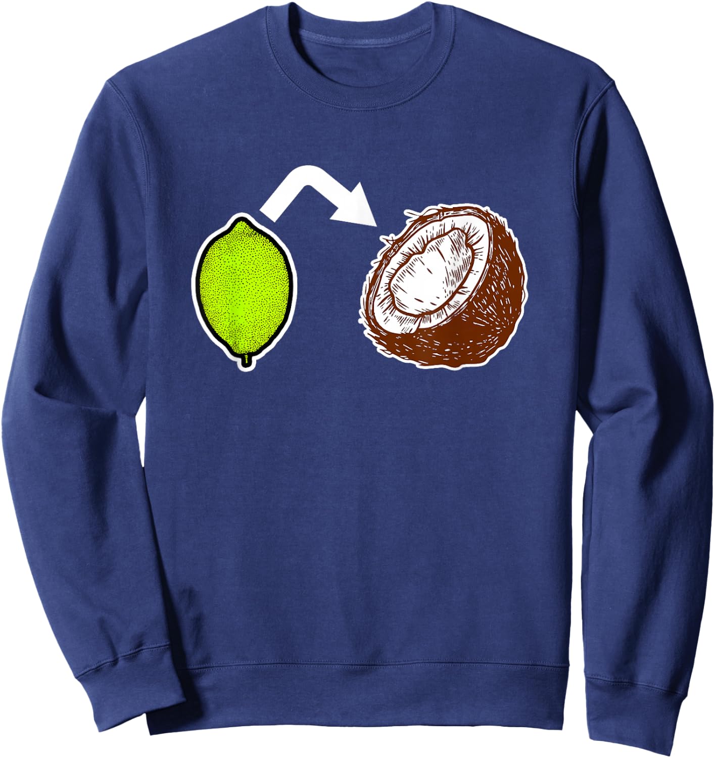 Put The Lime In The Coconut Beach Vacation Honeymoon Sweatshirt - Sweatshirt | Navy
