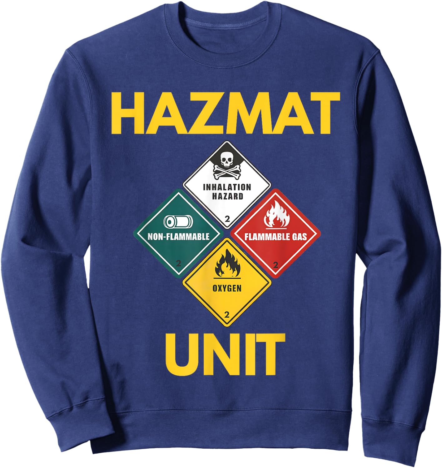 Hazmat Unit Suit Costume Cosplay Halloween Kids Birthday Sweatshirt - Sweatshirt | Navy