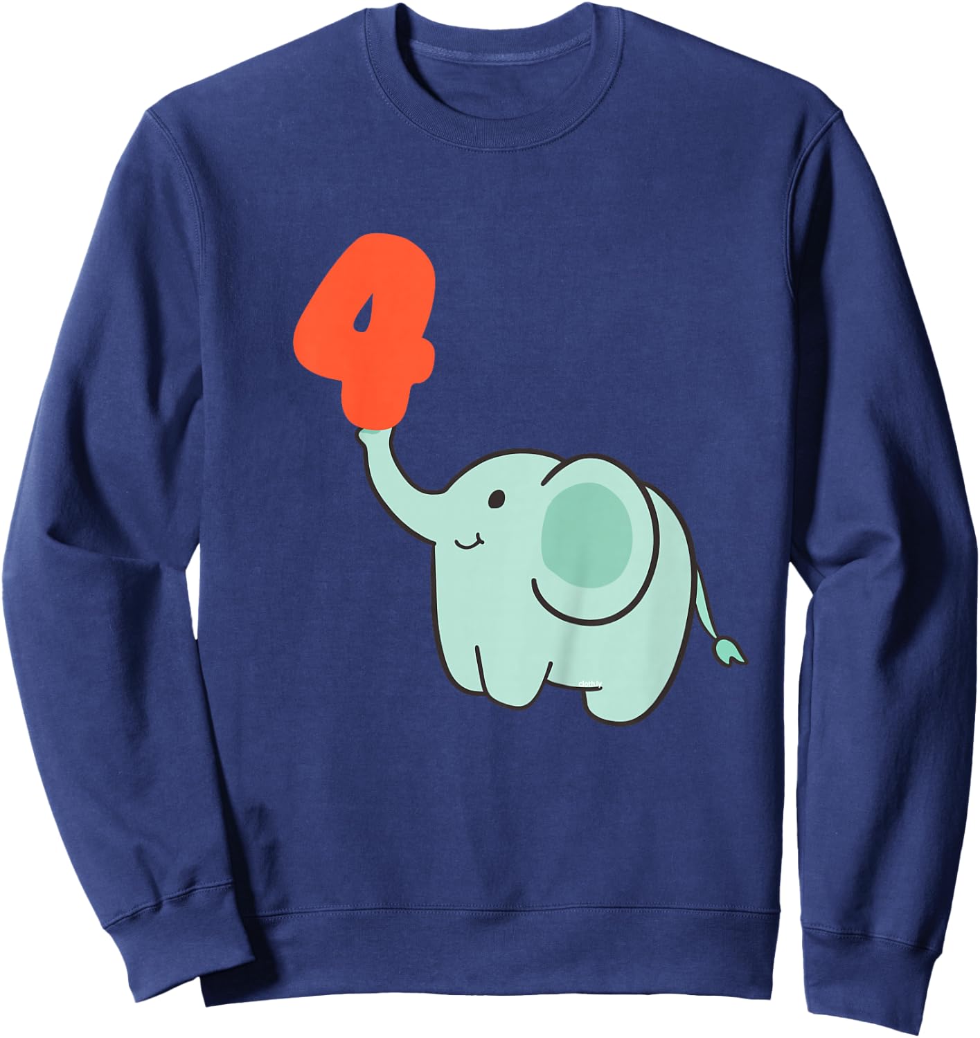 4th Birthday Gift Toddler Elephant 4 Years Sweatshirt - Sweatshirt | Navy