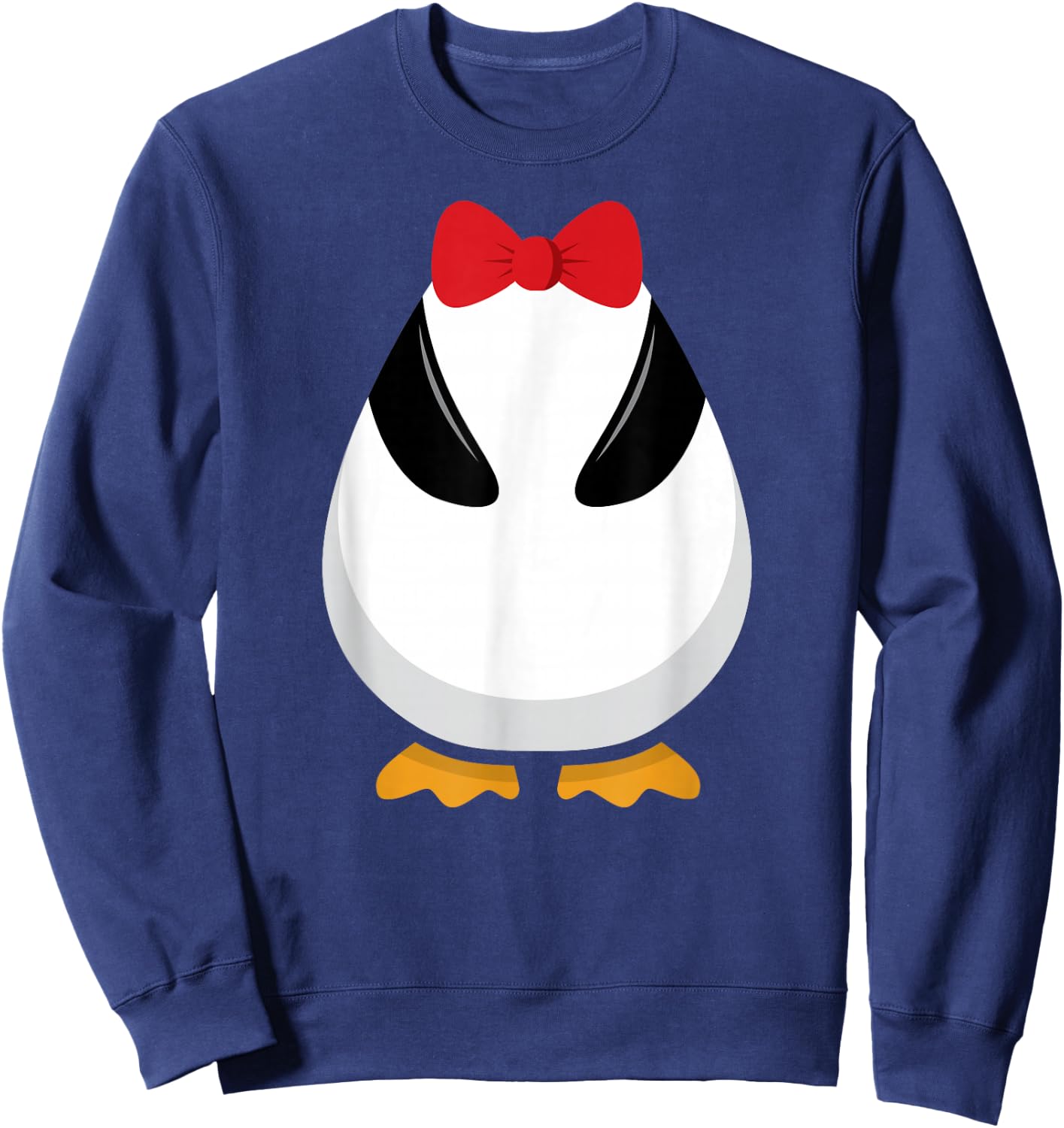 Penguin Costume T Shirt Halloween Outfit Bowtie Cute Animal Sweatshirt - Sweatshirt | Navy