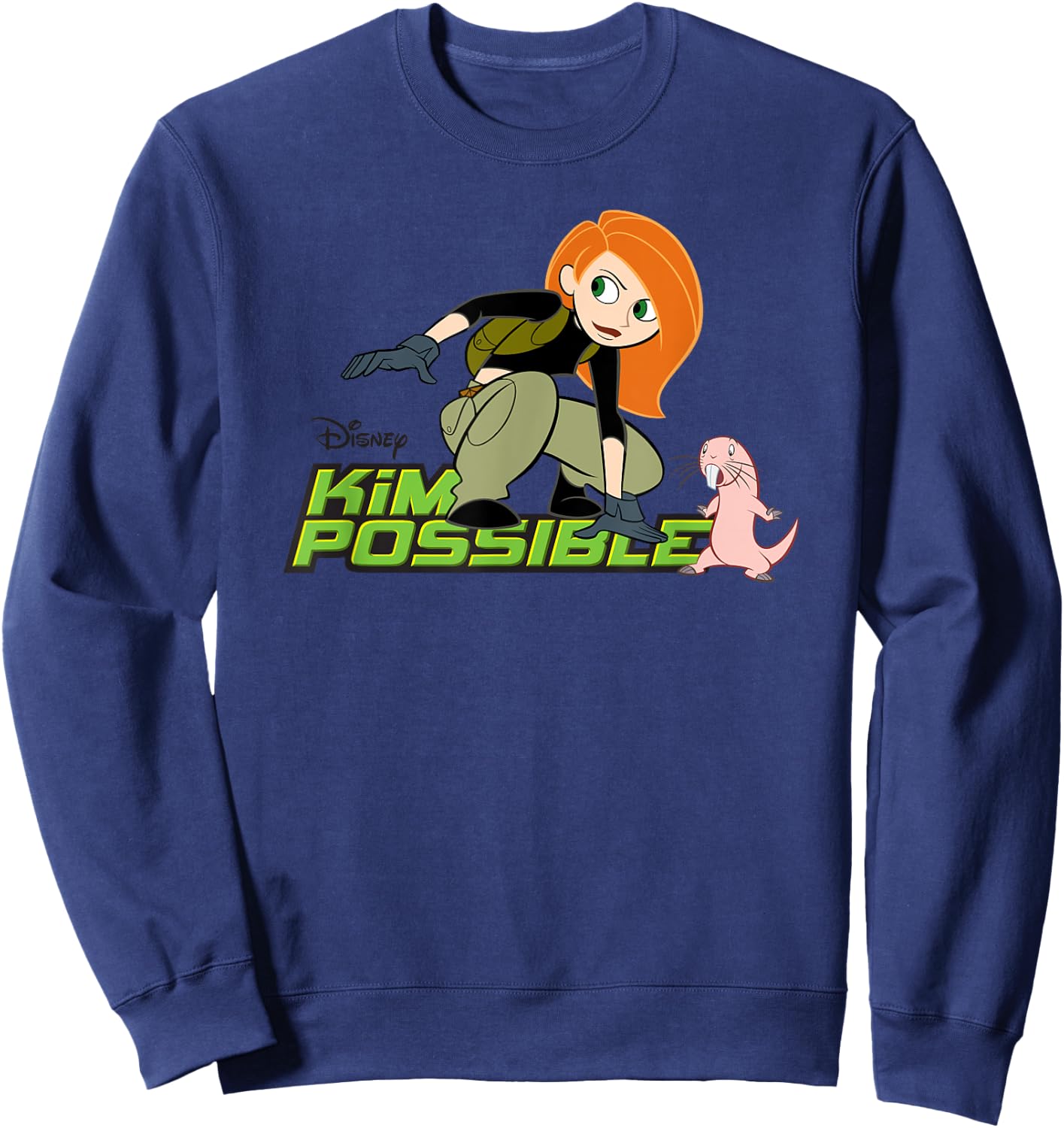 Disney Kim Possible and Rufus Animated Series Logo Sweatshirt - Sweatshirt | Navy