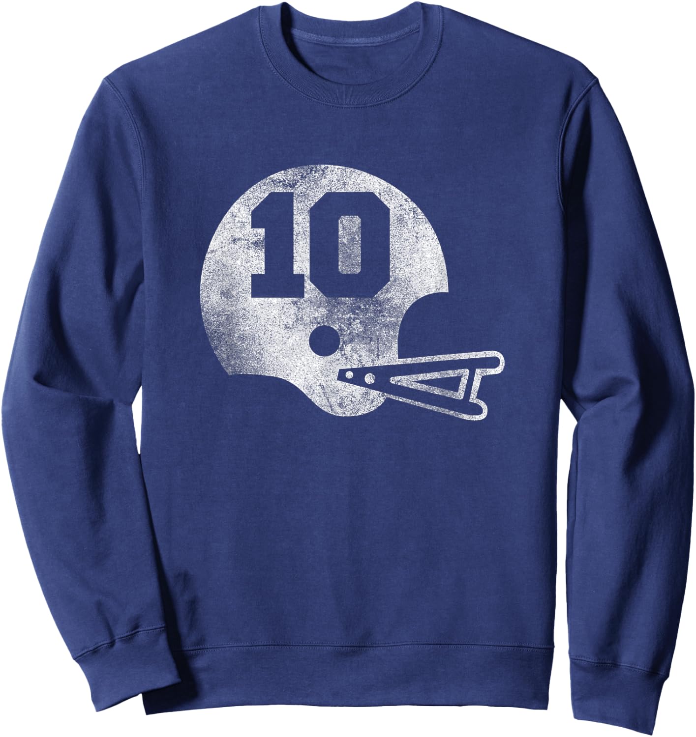 Vintage Football Jersey Number 10 Player Number Sweatshirt - Sweatshirt | Navy