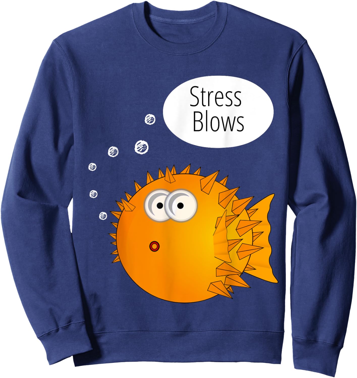 Cool Stress Blows Blow Fish Beach Top Gifts Men Women Kids Sweatshirt - Sweatshirt | Navy
