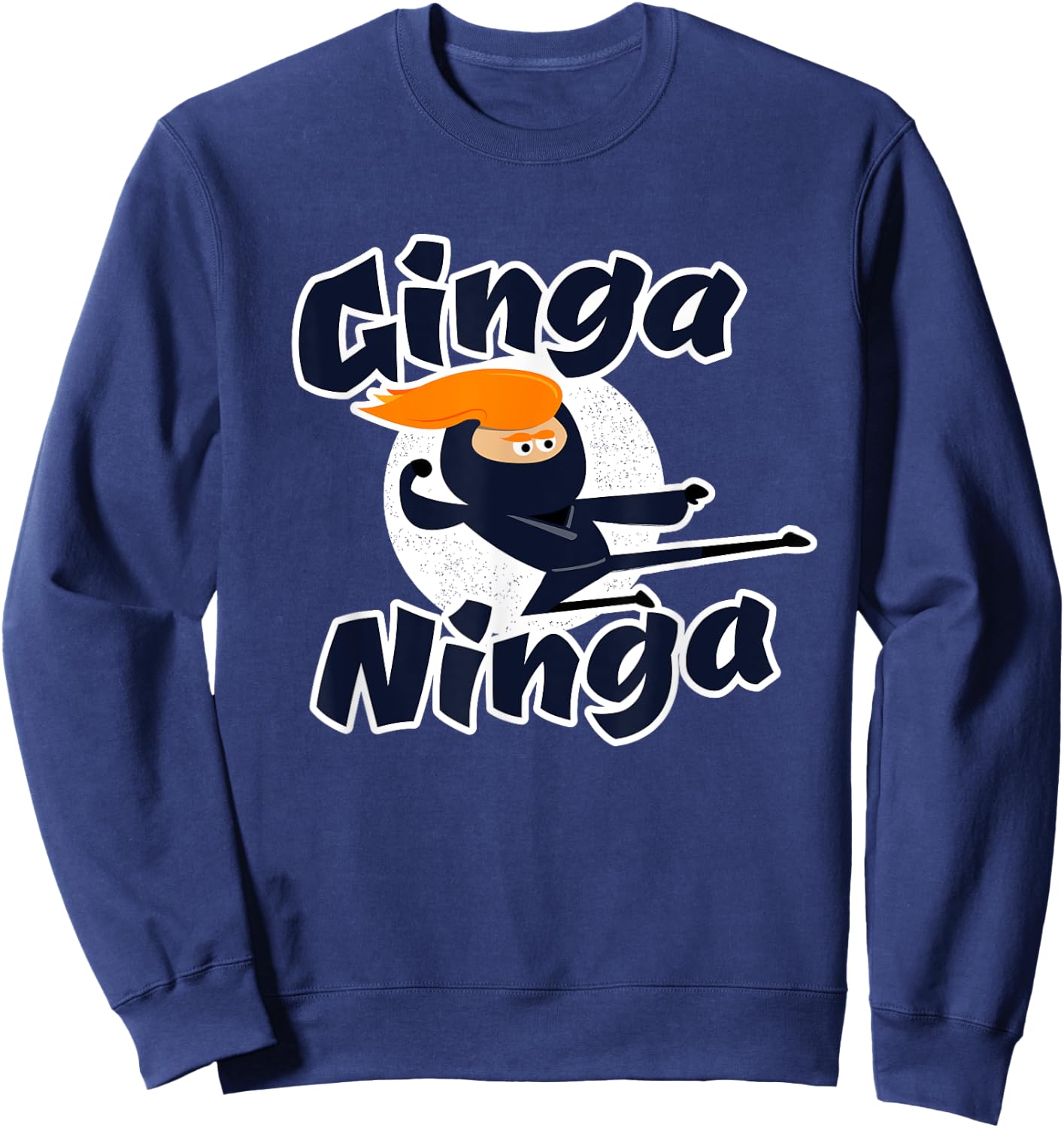 Ginga Ninga - Funny Redhead Ninja Ginger Hair Sweatshirt - Sweatshirt | Navy