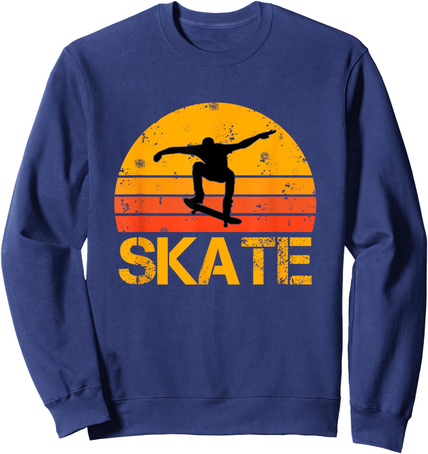 Skateboarder Retro Vintage Skateboarding Sweatshirt - Sweatshirt | Navy