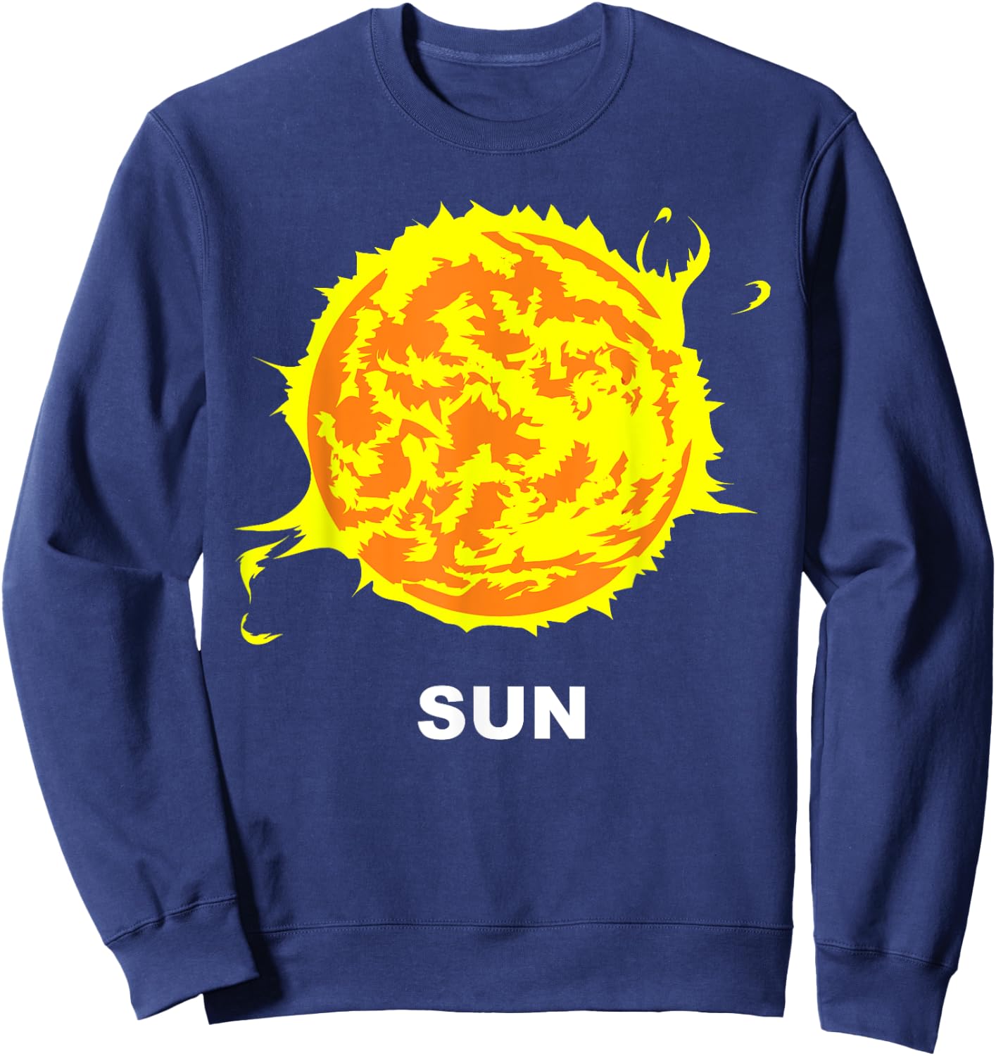 Solar System Group Costumes - Sun Fireball Star Costume Sweatshirt - Sweatshirt | Navy