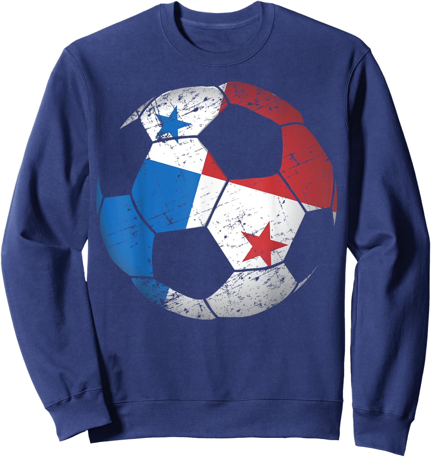 Panama Soccer Ball Flag - Panama Football Soccer Sweatshirt - Sweatshirt | Navy