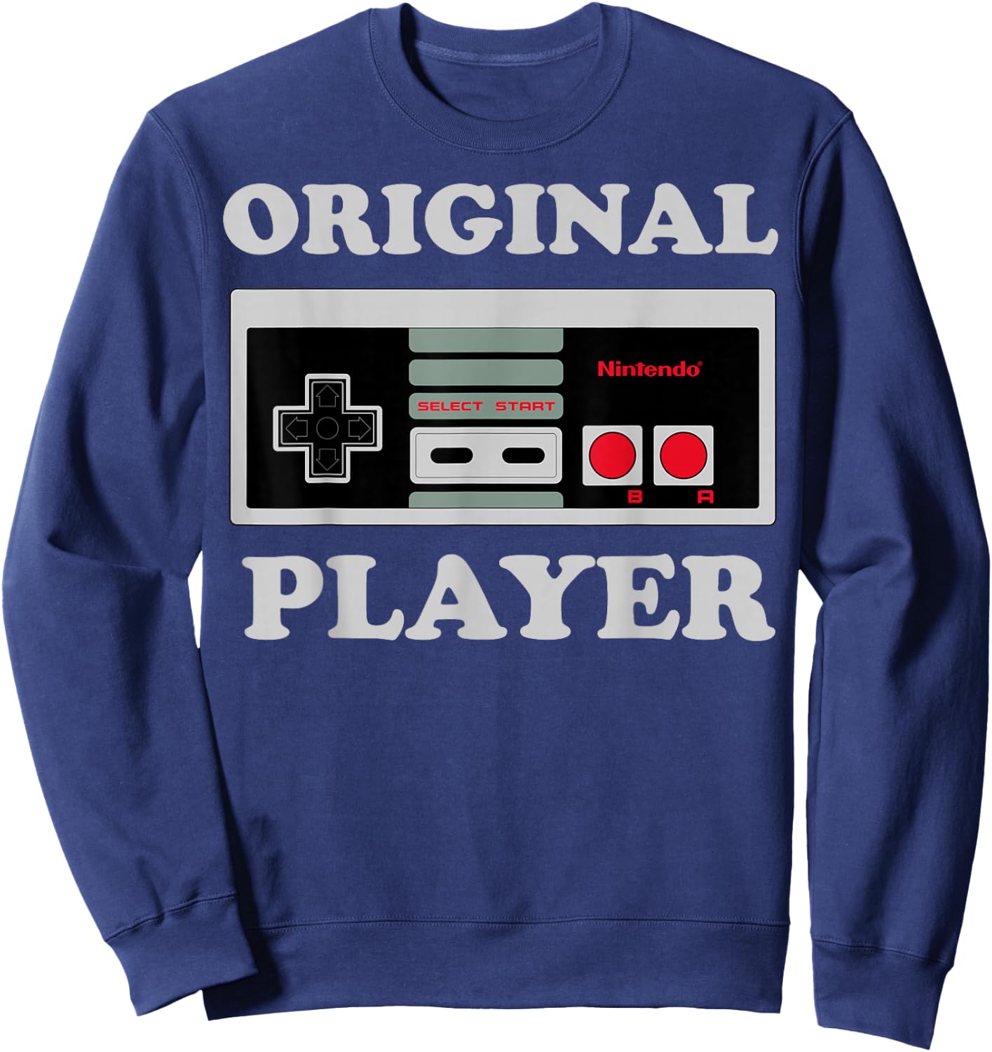 Nintendo NES Controller Original Player Graphic Sweatshirt - Sweatshirt | Navy