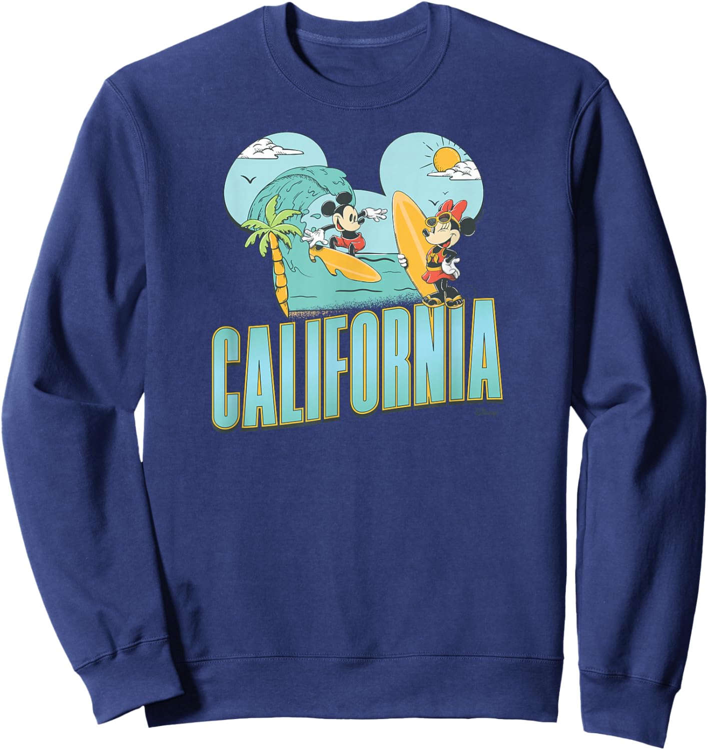 Disney California Surf Mickey and Minnie Mouse Sweatshirt - Sweatshirt | Navy