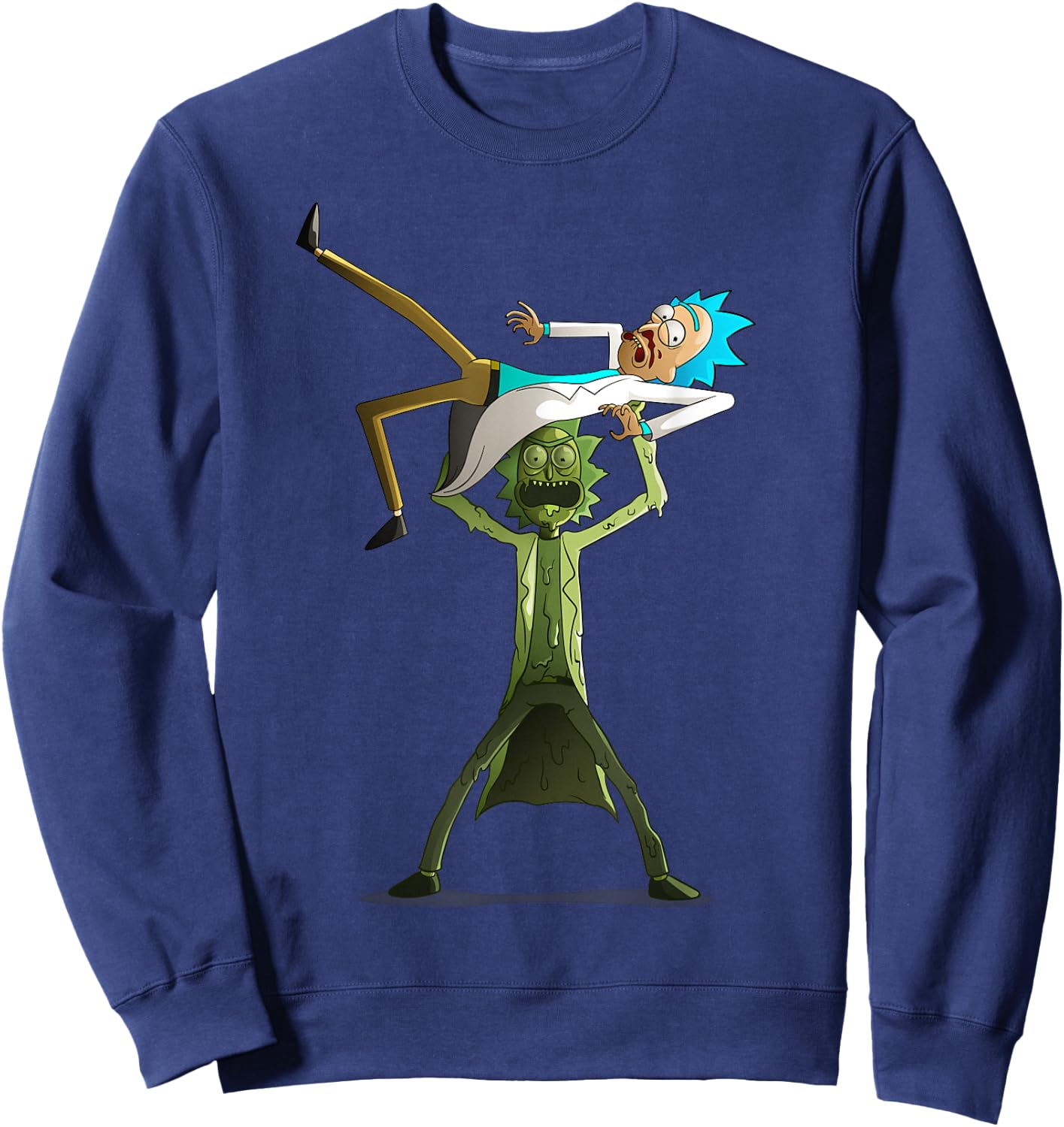 Rick and Morty Shirt Funny Toxic Rick vs Rick Sweatshirt - Sweatshirt | Navy