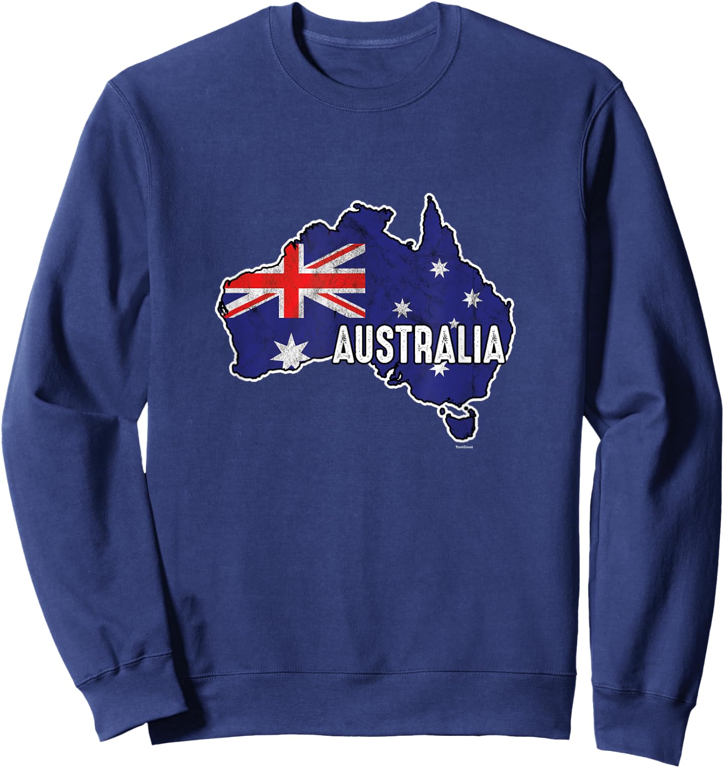 Vintage Patriotic Australian Pride Australia Flag Sweatshirt - Sweatshirt | Navy