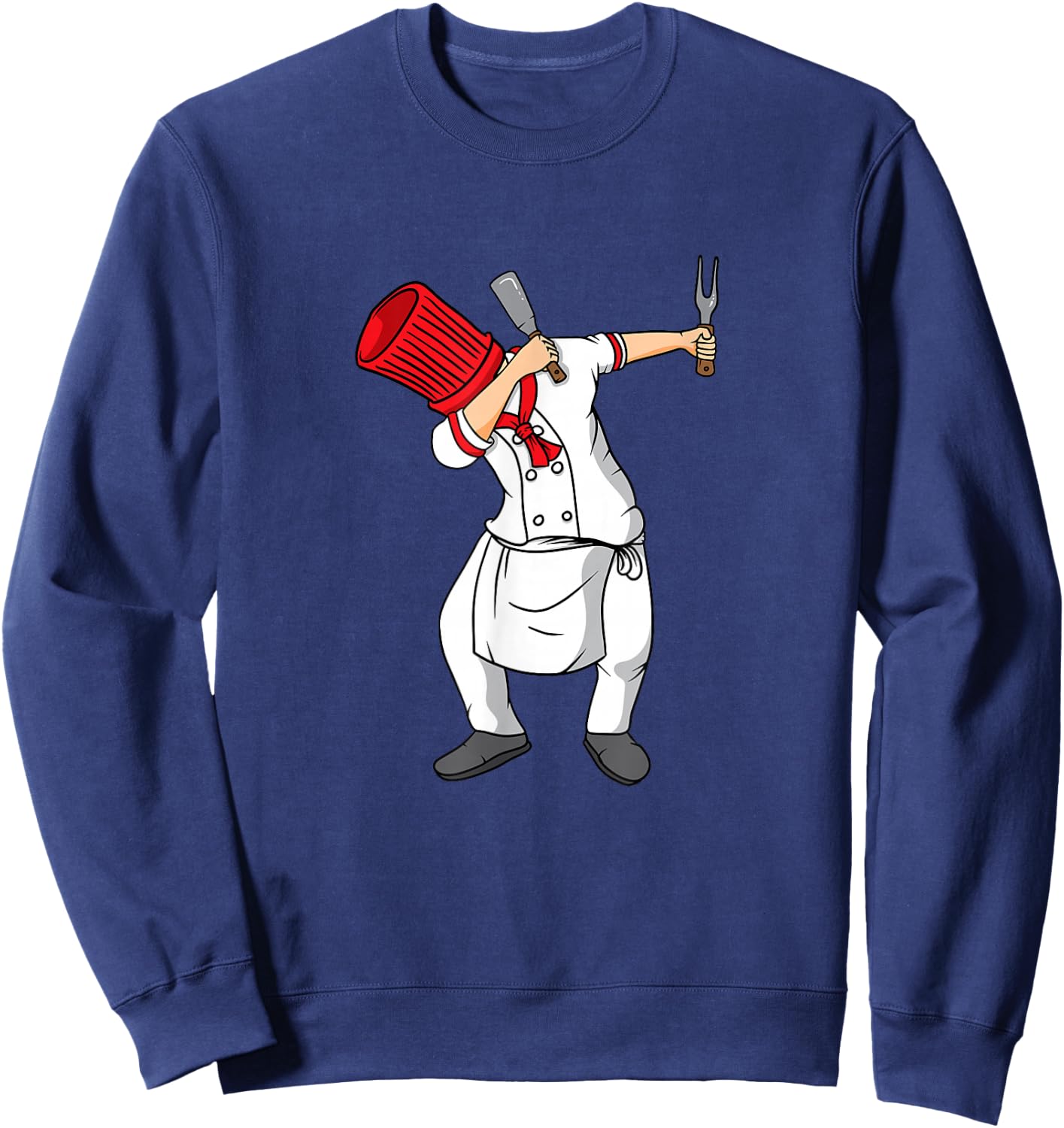 Dabbing Hibachi Chef Funny Sweatshirt - Sweatshirt | Navy