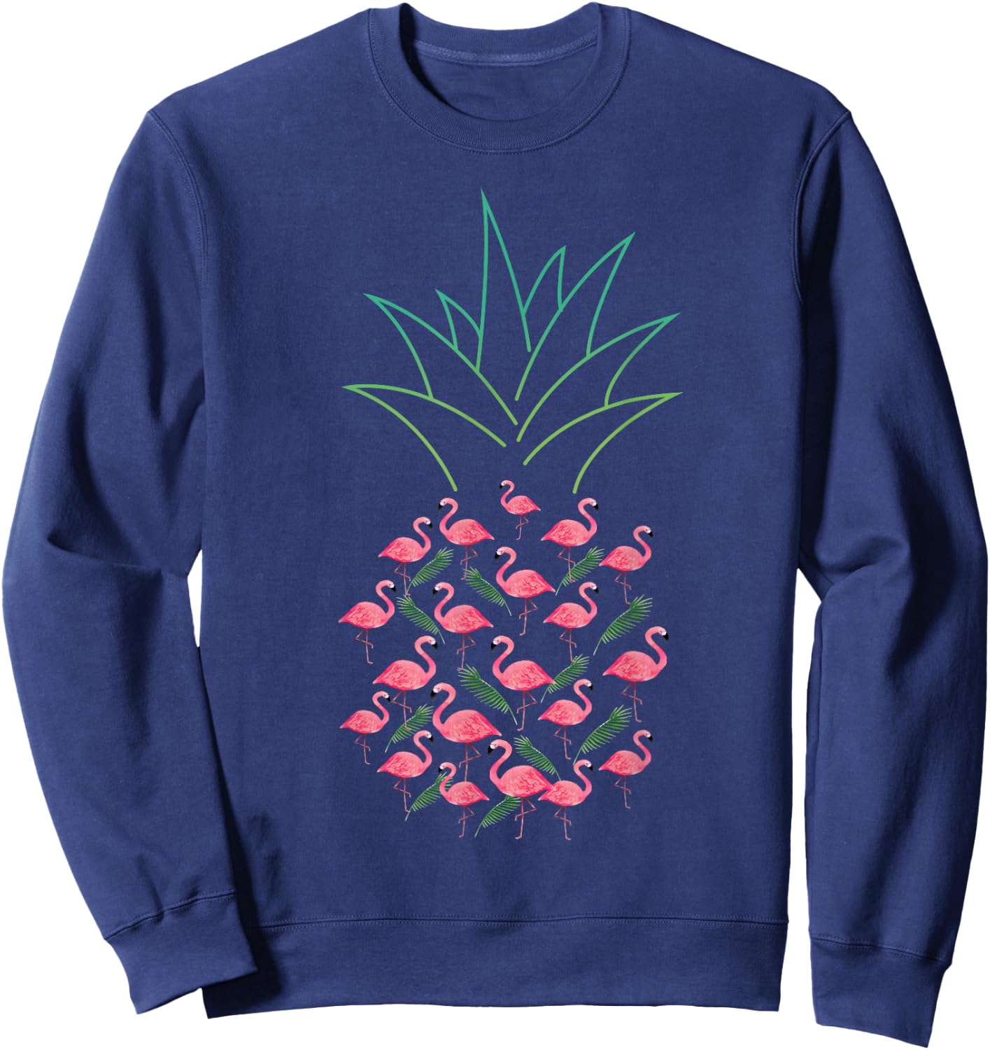 Pineapple Flamingo Sweatshirt - Sweatshirt | Navy