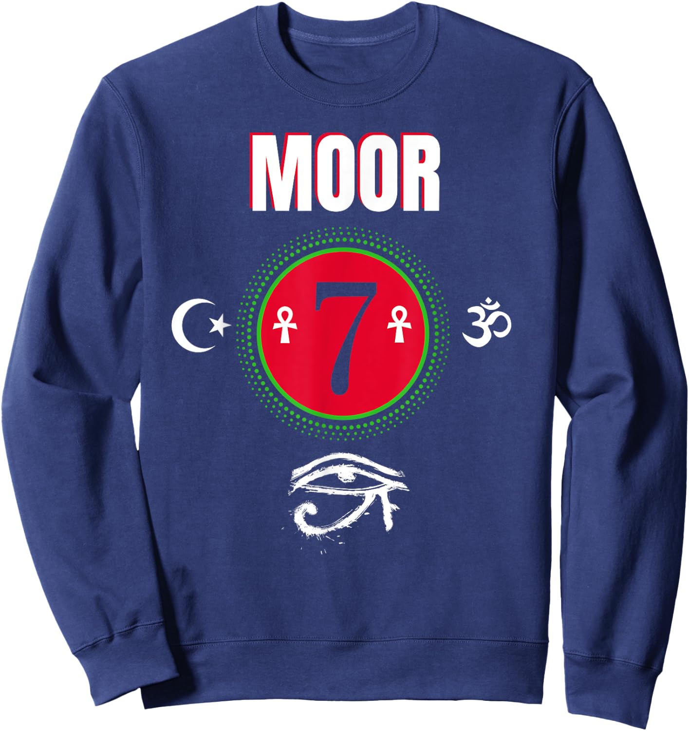 Moor - Moorish American God Body Of Melanin Sweatshirt - Sweatshirt | Navy