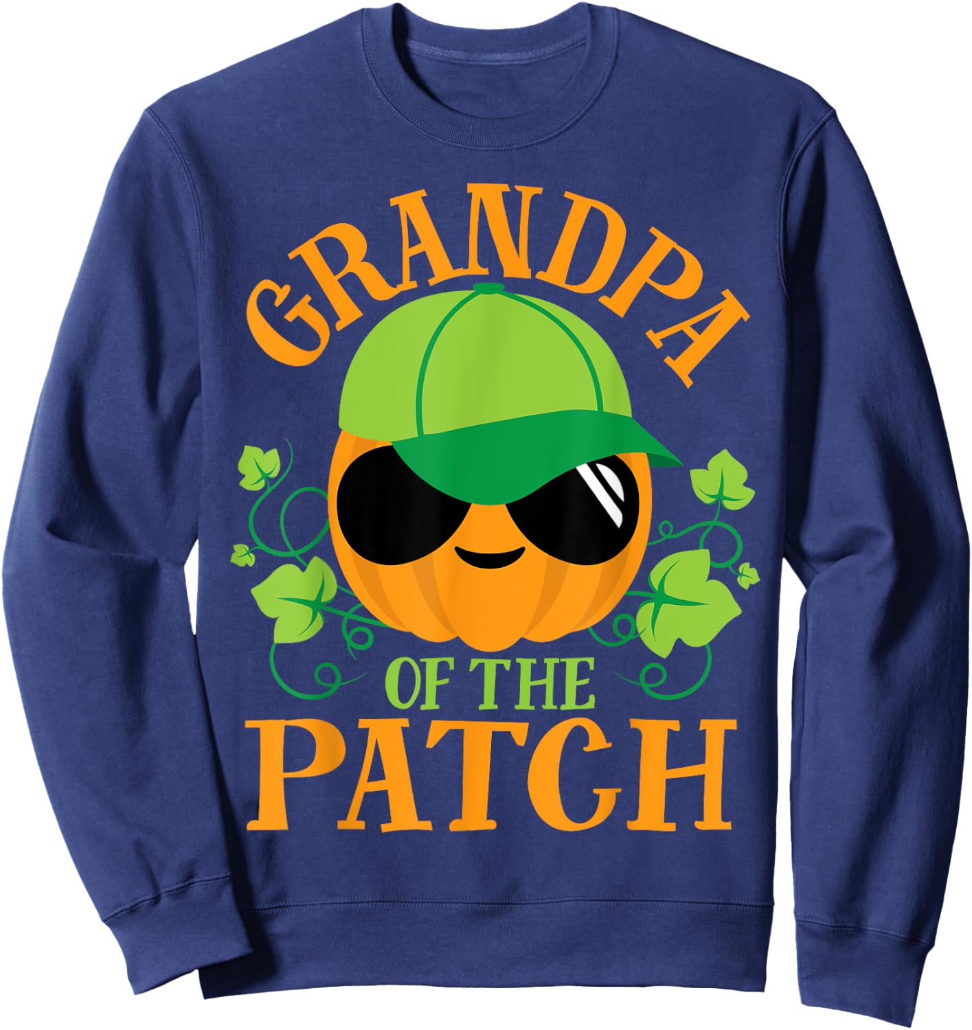 Grandpa Pumpkin of the Patch Matching Family Set Halloween Sweatshirt - Sweatshirt | Navy